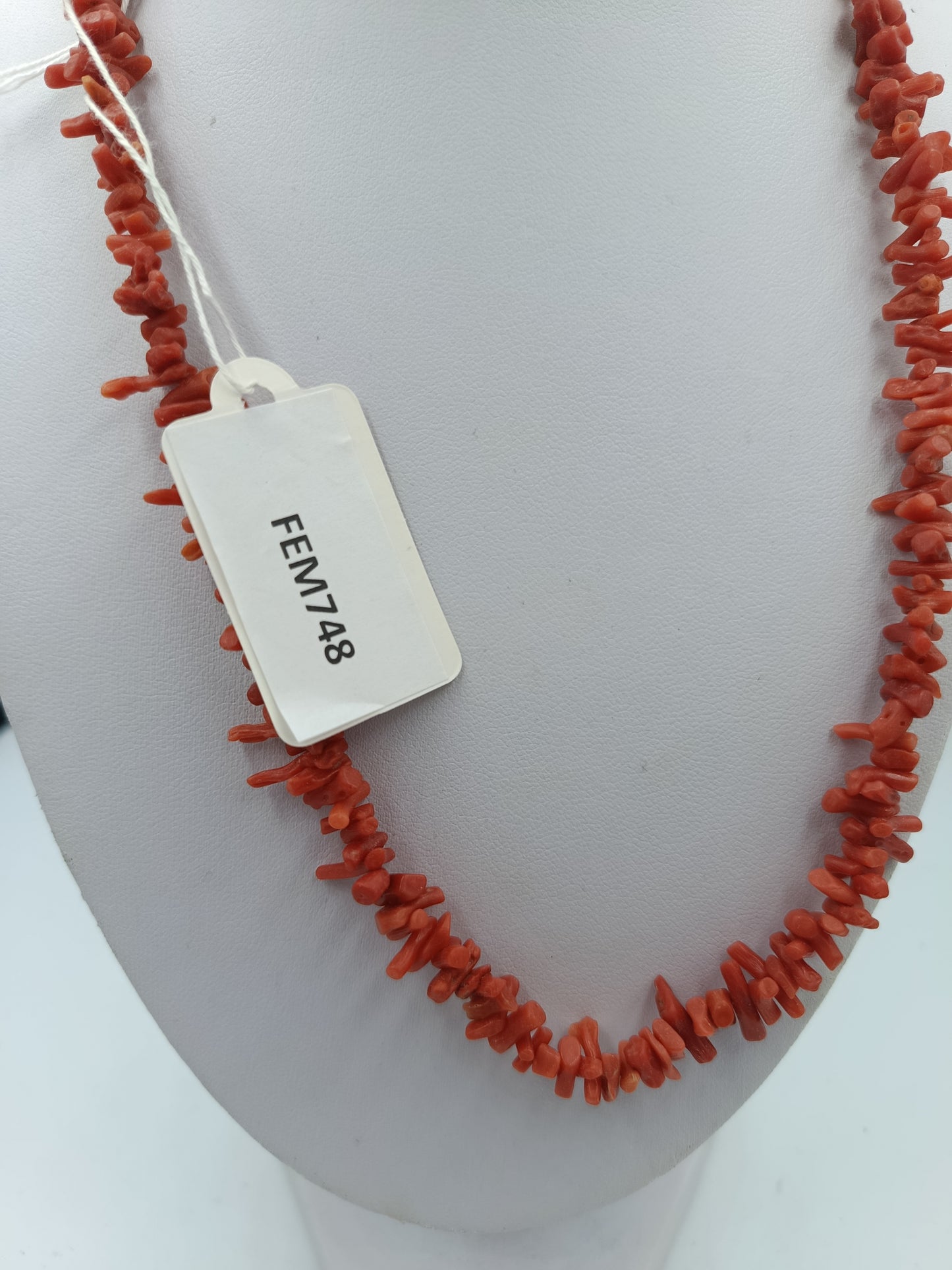 Rote Korallen Halskette mit echten Korallensplittern