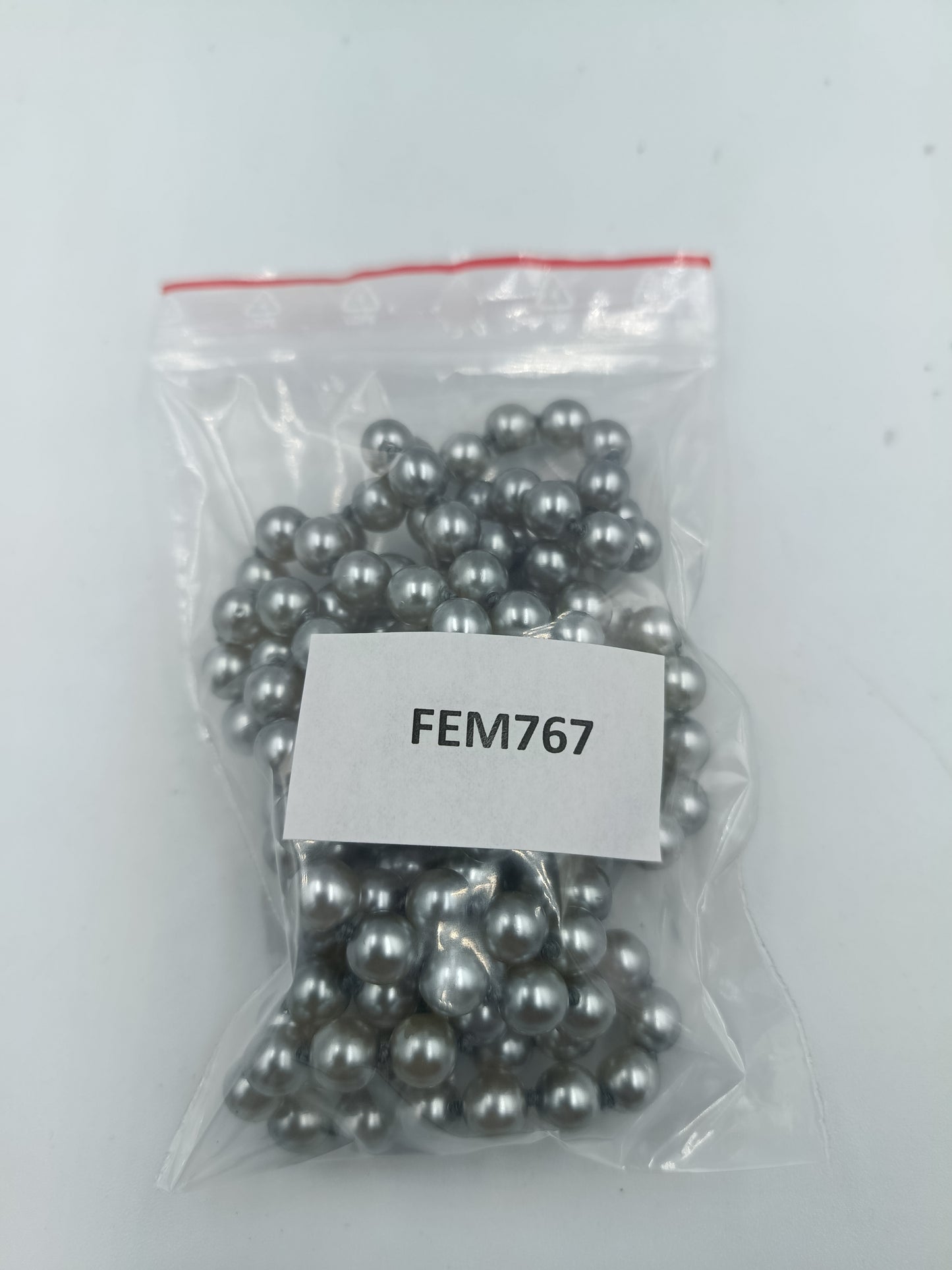 Doppelte Perlenkette Silberfarben Elegant