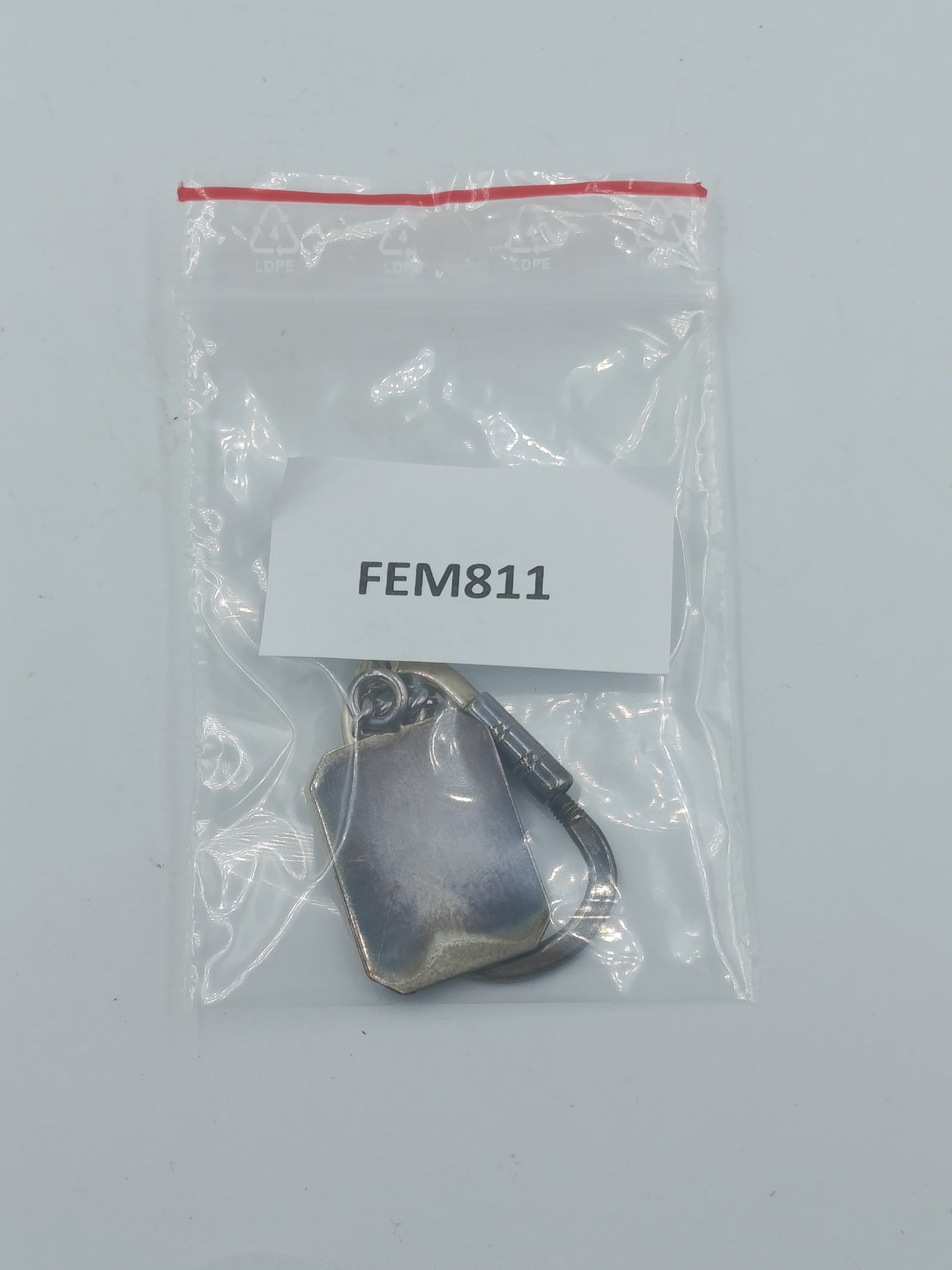 835 Silber Schlüsselanhänger mit Gravur AJ