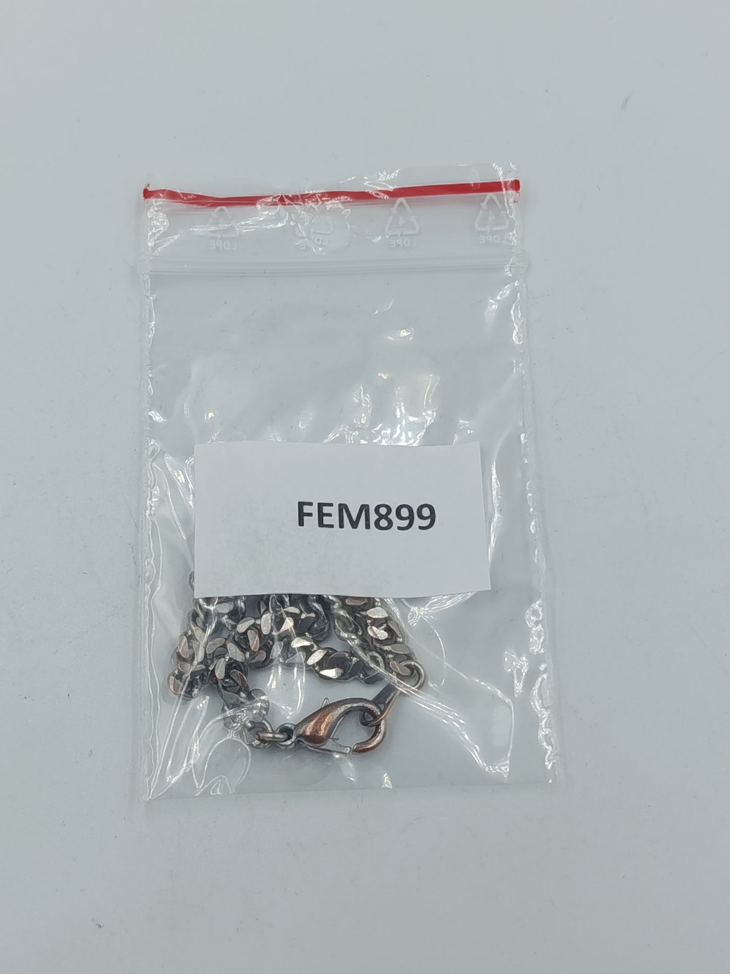 Silberfarbenes Armband Gliederkette mit Karabinerverschluss