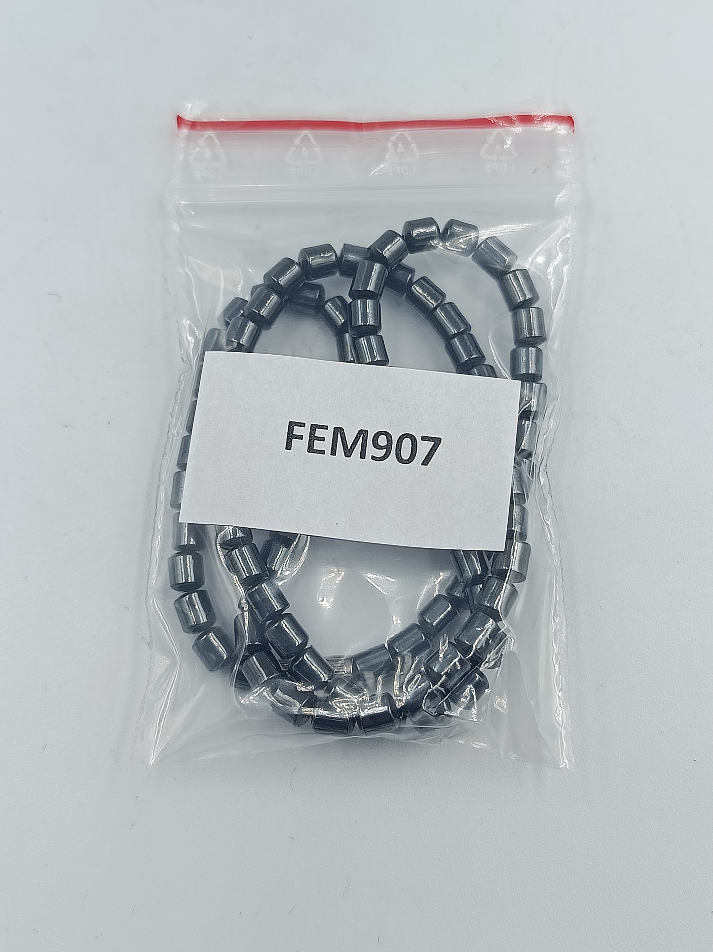 Hämatit Halskette mit zylindrischen Perlen Dunkelgrau Unisex