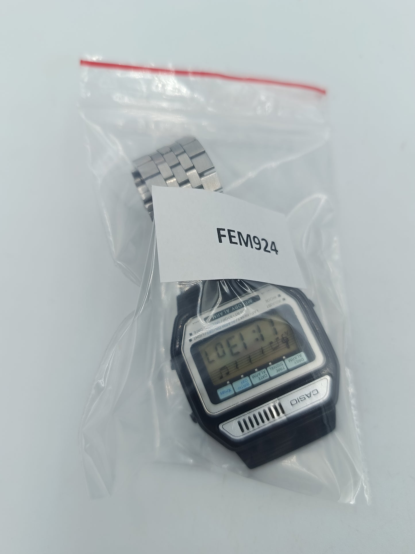 Casio Digitaluhr Melody Alarm Silber schwarz Vintage Retro Design