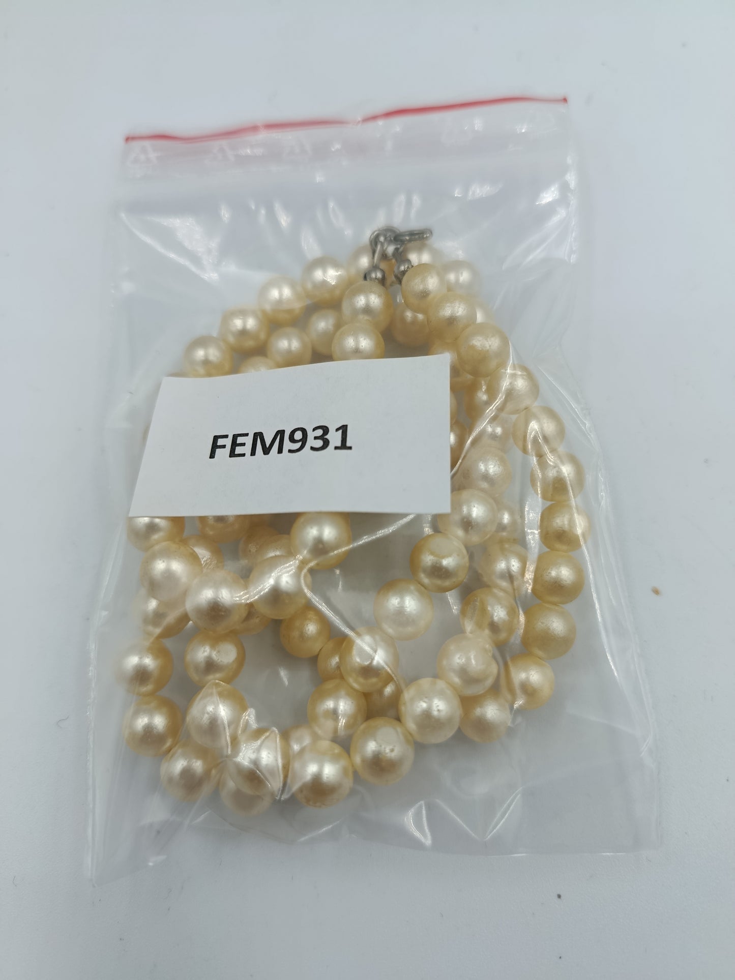 Perlenkette cremefarben 63cm klassisch elegant Vintage