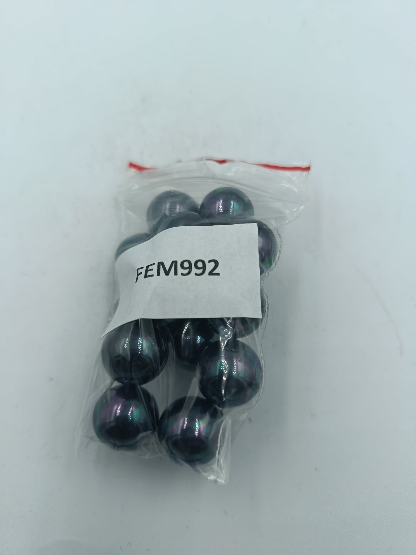 Armband mit schwarzen schimmernden Perlen elastisch Vintage Design