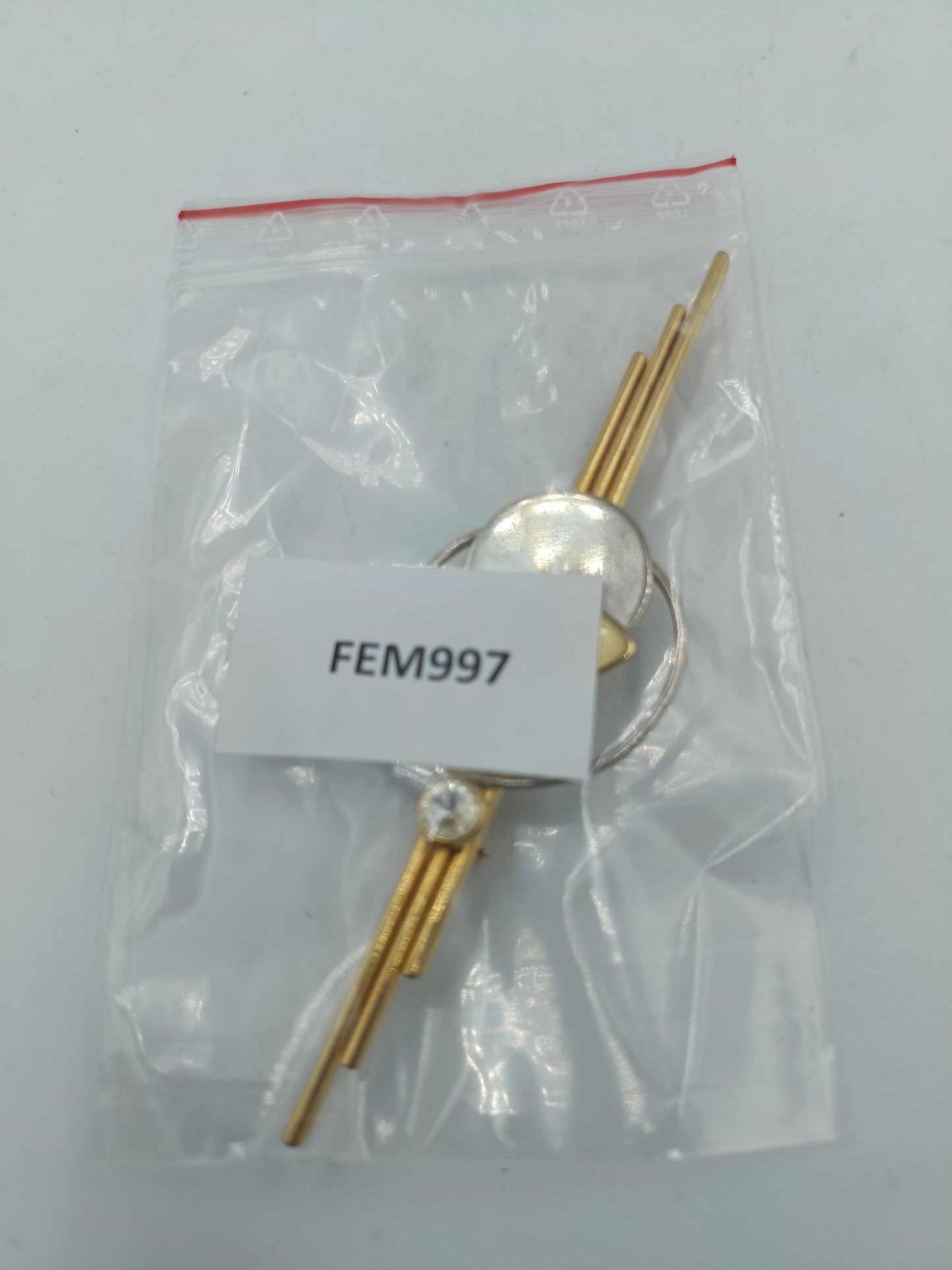 Brosche vergoldet modern geometrisches Design mit Stein elegant Schmuckstück