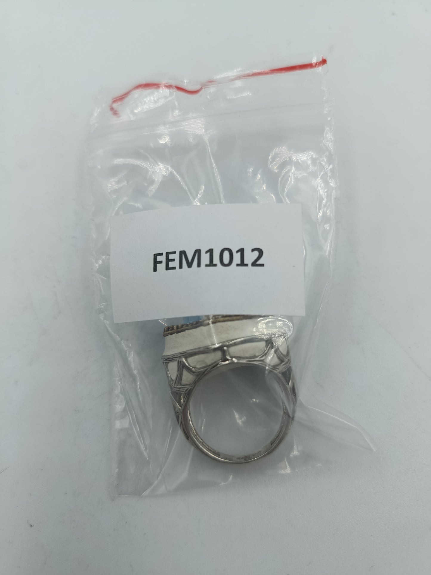 925 Silber Ring Herzform Blumen Zirkonia bunt Gr53 Vintage Schmuck