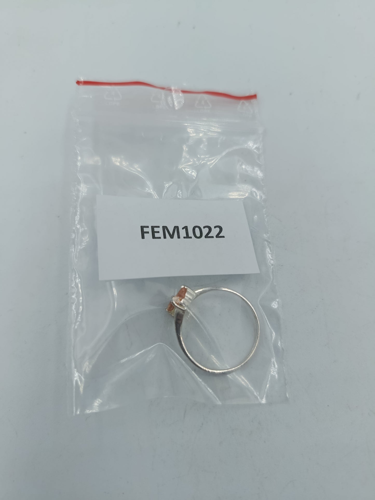 925 Silber Damenring mit Zwei Champagner Zirkonia Steinen Gr57 Elegant