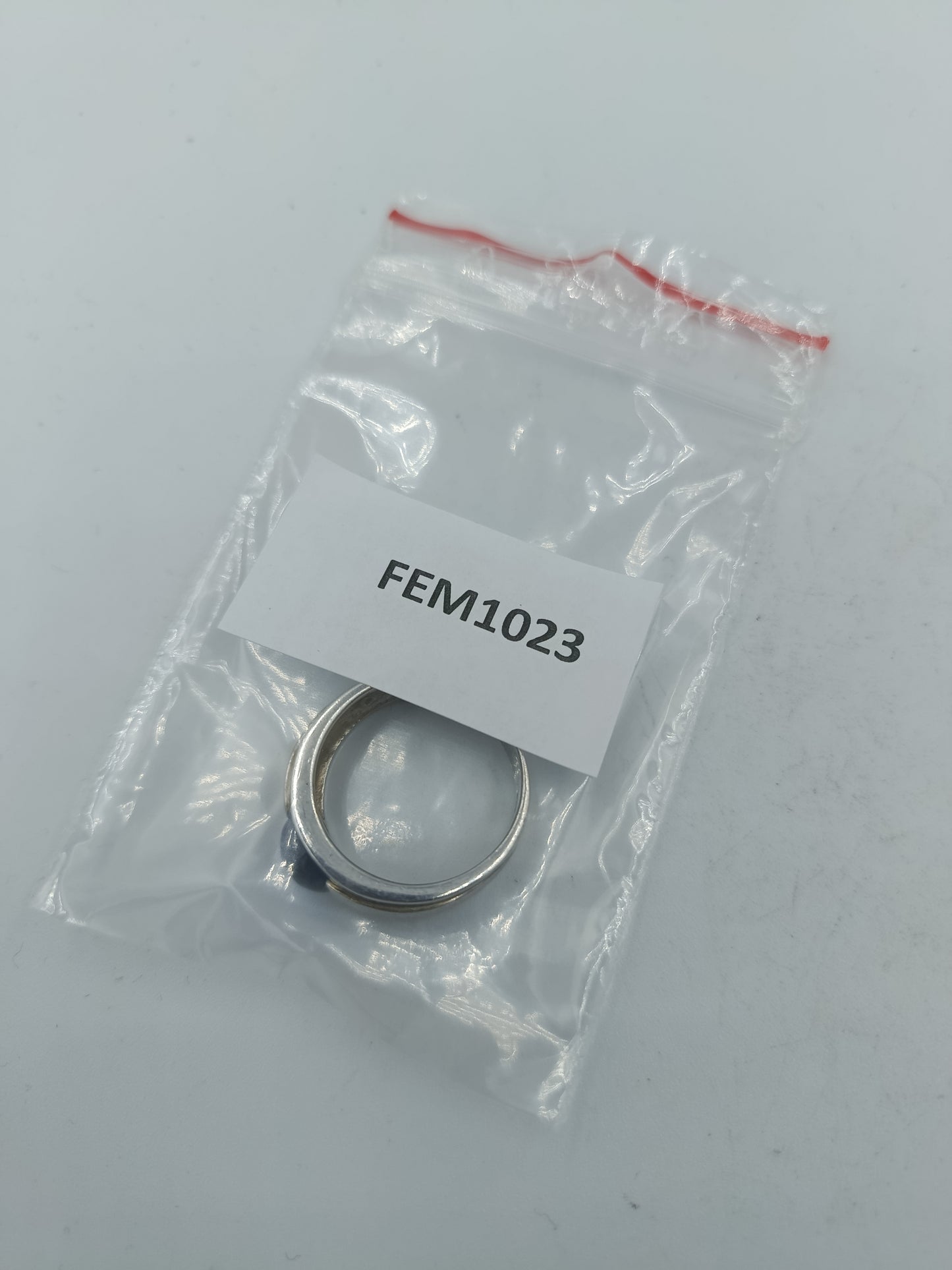 925 Silber Ring mit Blauem Cabochon Stein Gr57 Modern