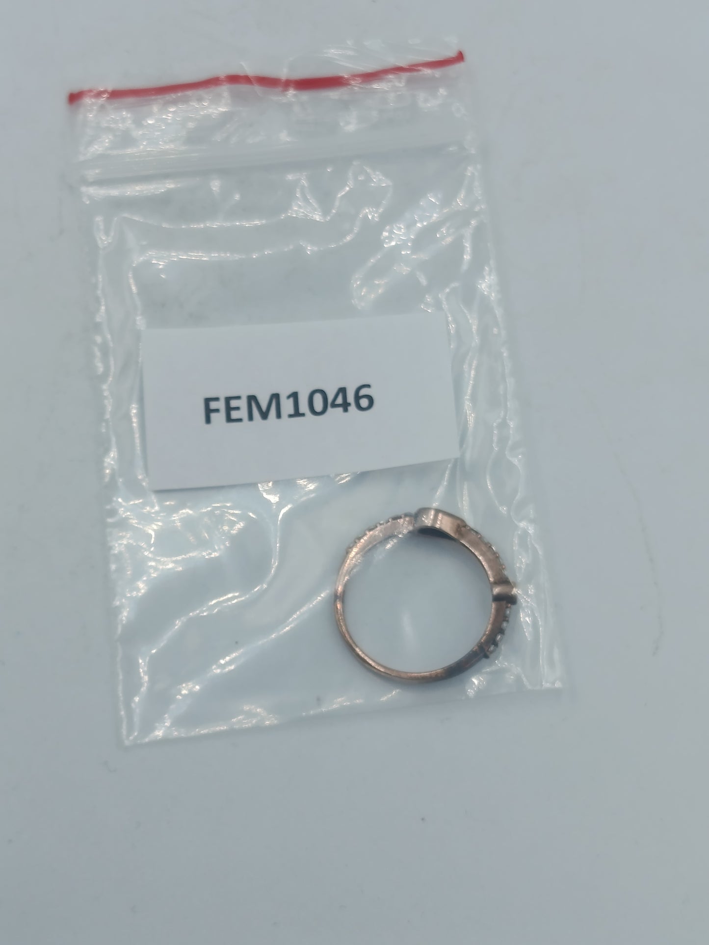 925 Silber Rosé Damenring mit Zirkonia Elegant Fein