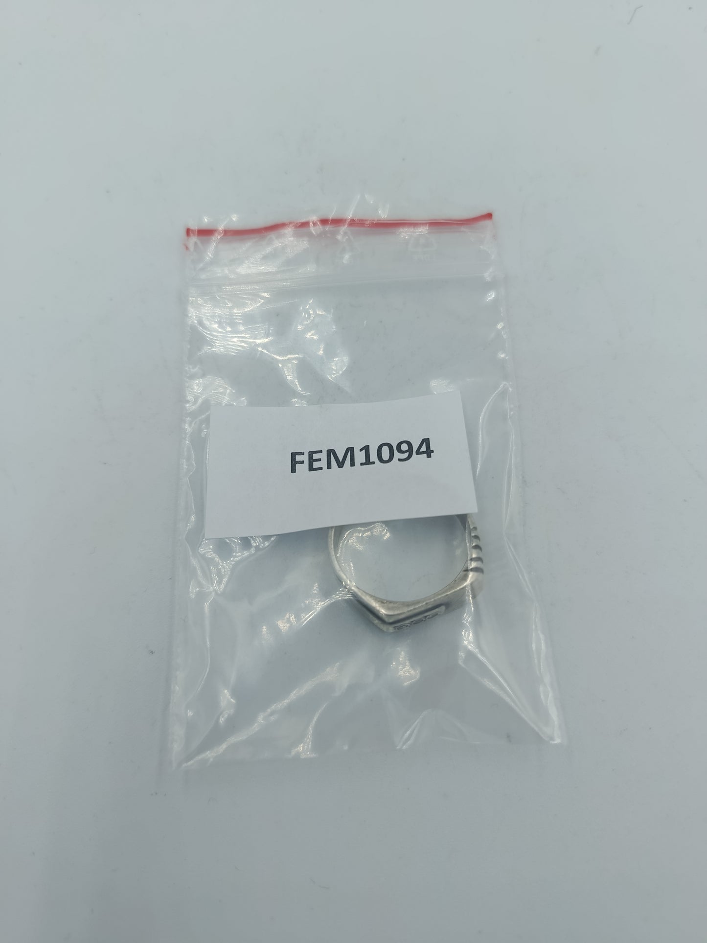 Silberring Gr58 mit klaren Steinen Vintage Herrenring