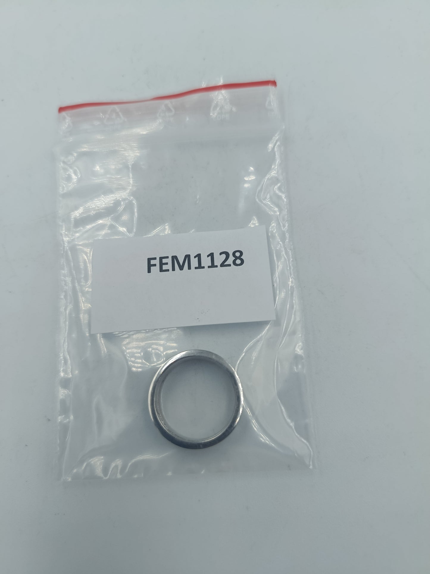 Schlichter moderner 925er Silberring mit feiner Rillenoptik Größe48