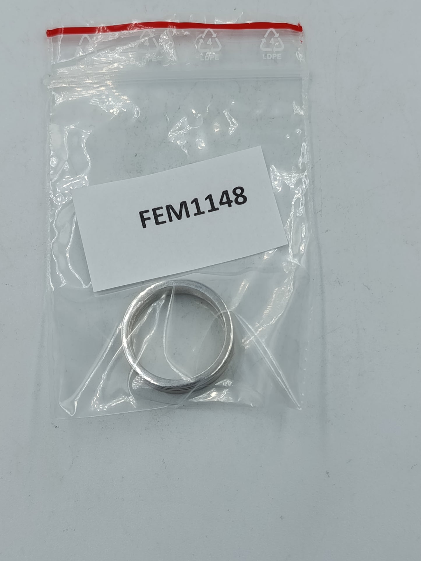 Echter 925er Sterling Silber Bandring mit Doppel Liniengravur Größe 54 Zeitlos elegant