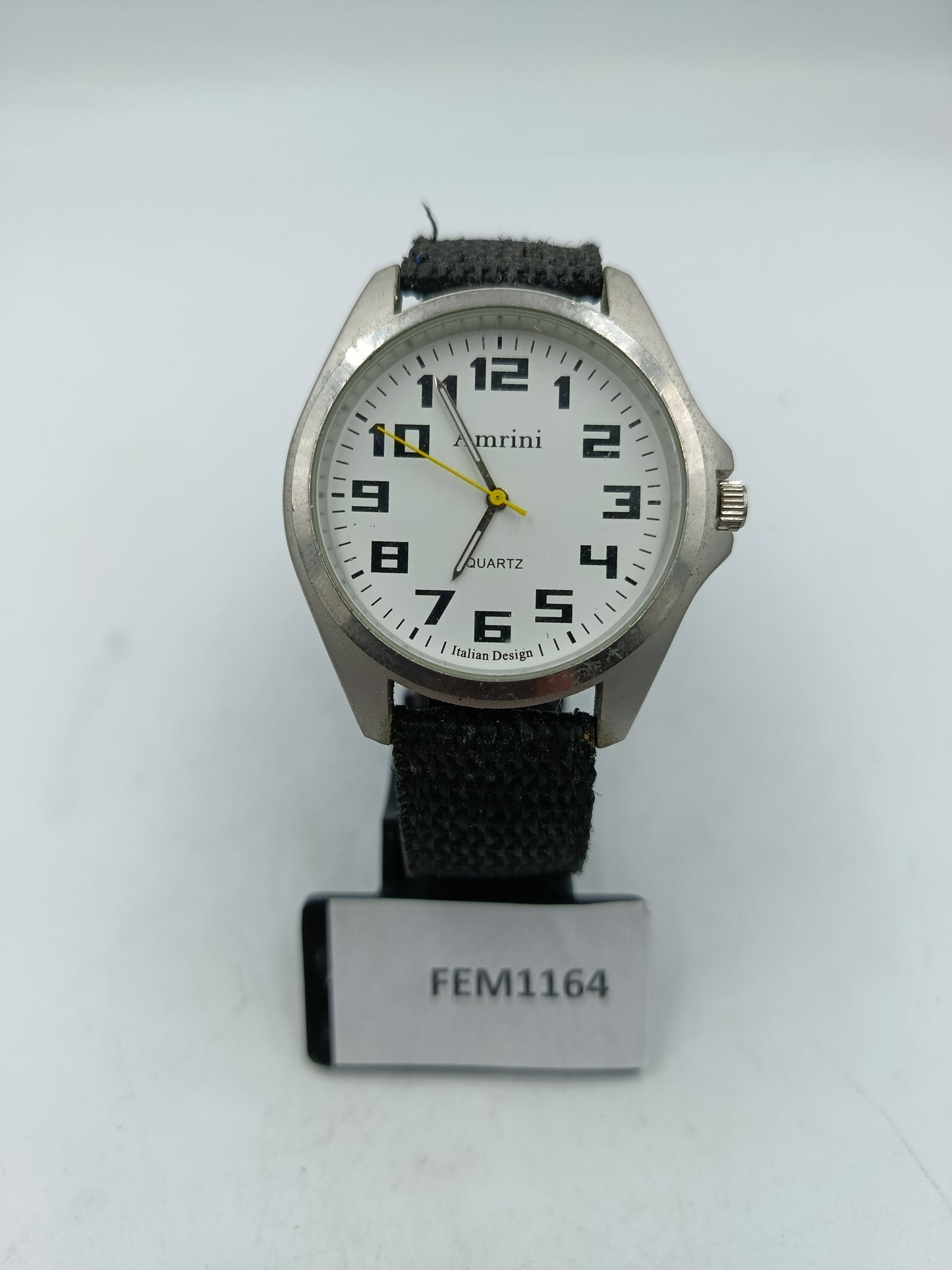 Amrini Herrenuhr klassisches Design mit Nylonarmband