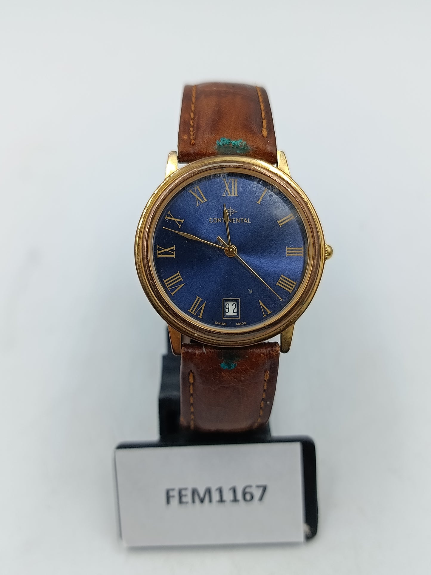 Continental Armbanduhr mit blauem Zifferblatt Klassisches Swiss Made Design