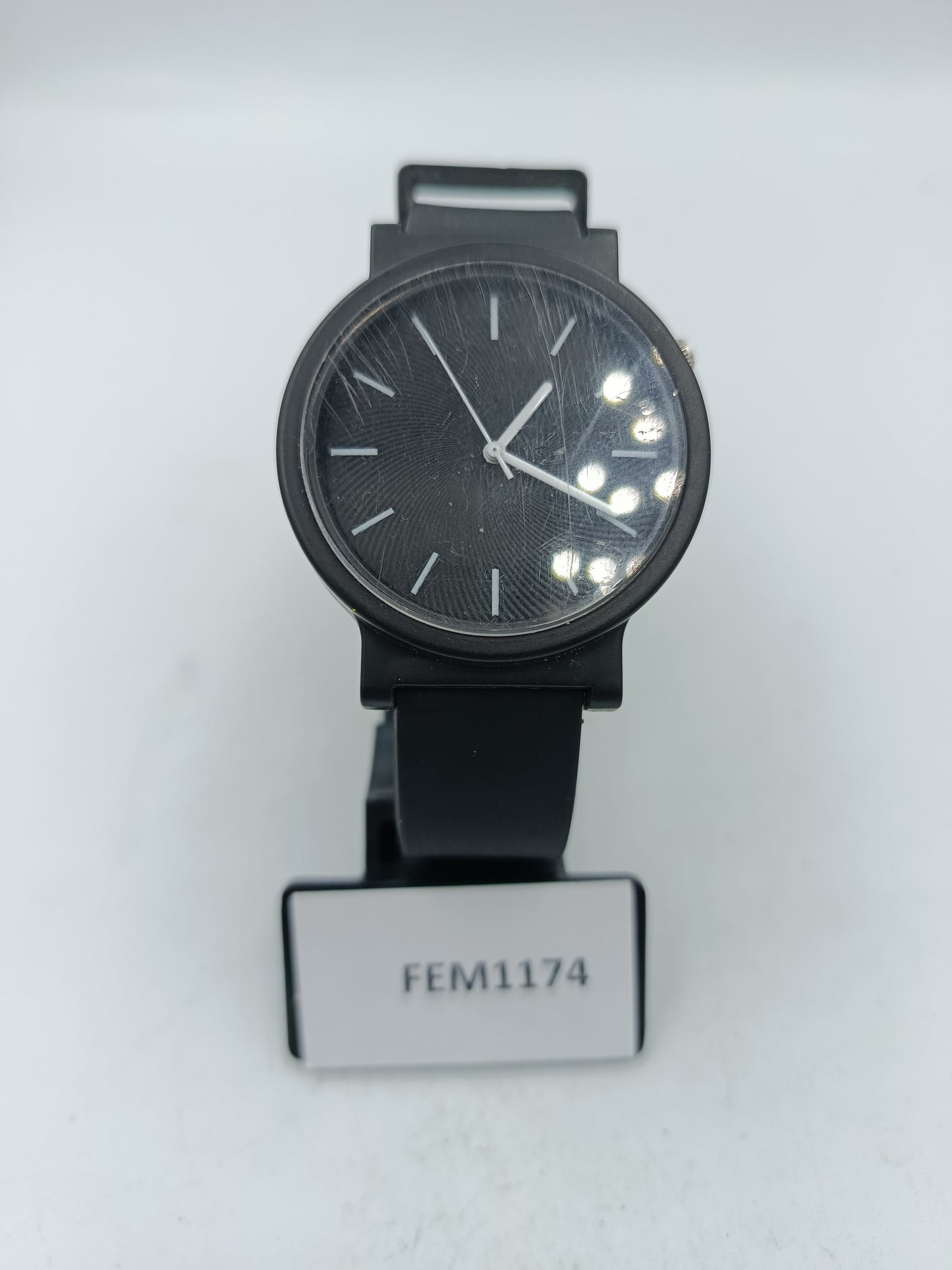 Schwarze Quarz Armbanduhr Minimalistisch Schlichtes modernes Design