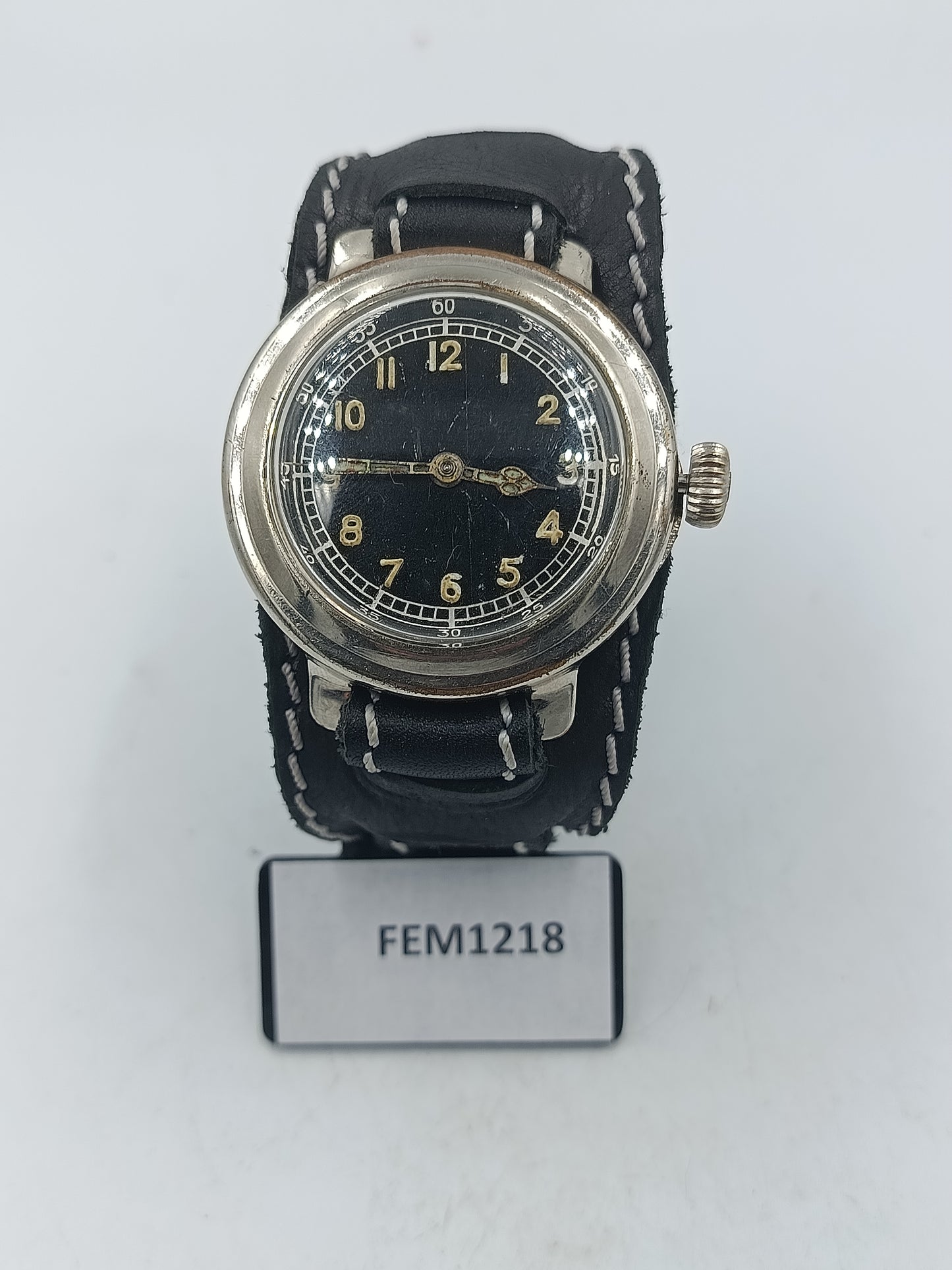 Vintage Militär Beobachtungsuhr Bund Armband seltenes Sammlerstück