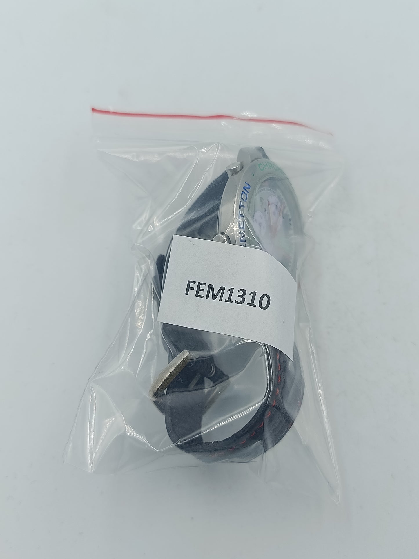 Sportliche Chronograph Armbanduhr mit markantem Zifferblatt und Lederarmband