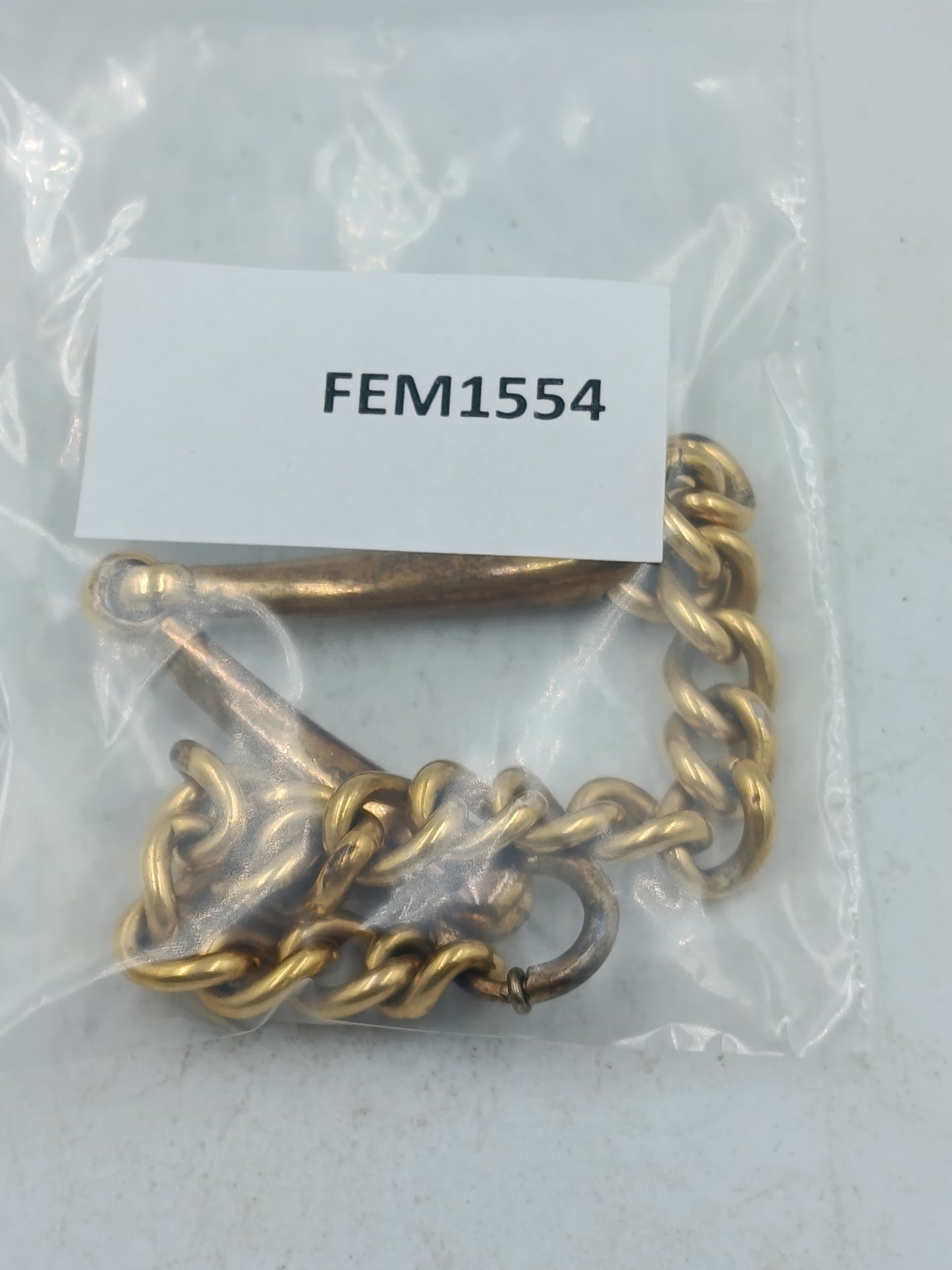 Massives Armband in Goldoptik mit kräftiger Gliederkette und klassischem Verschluss