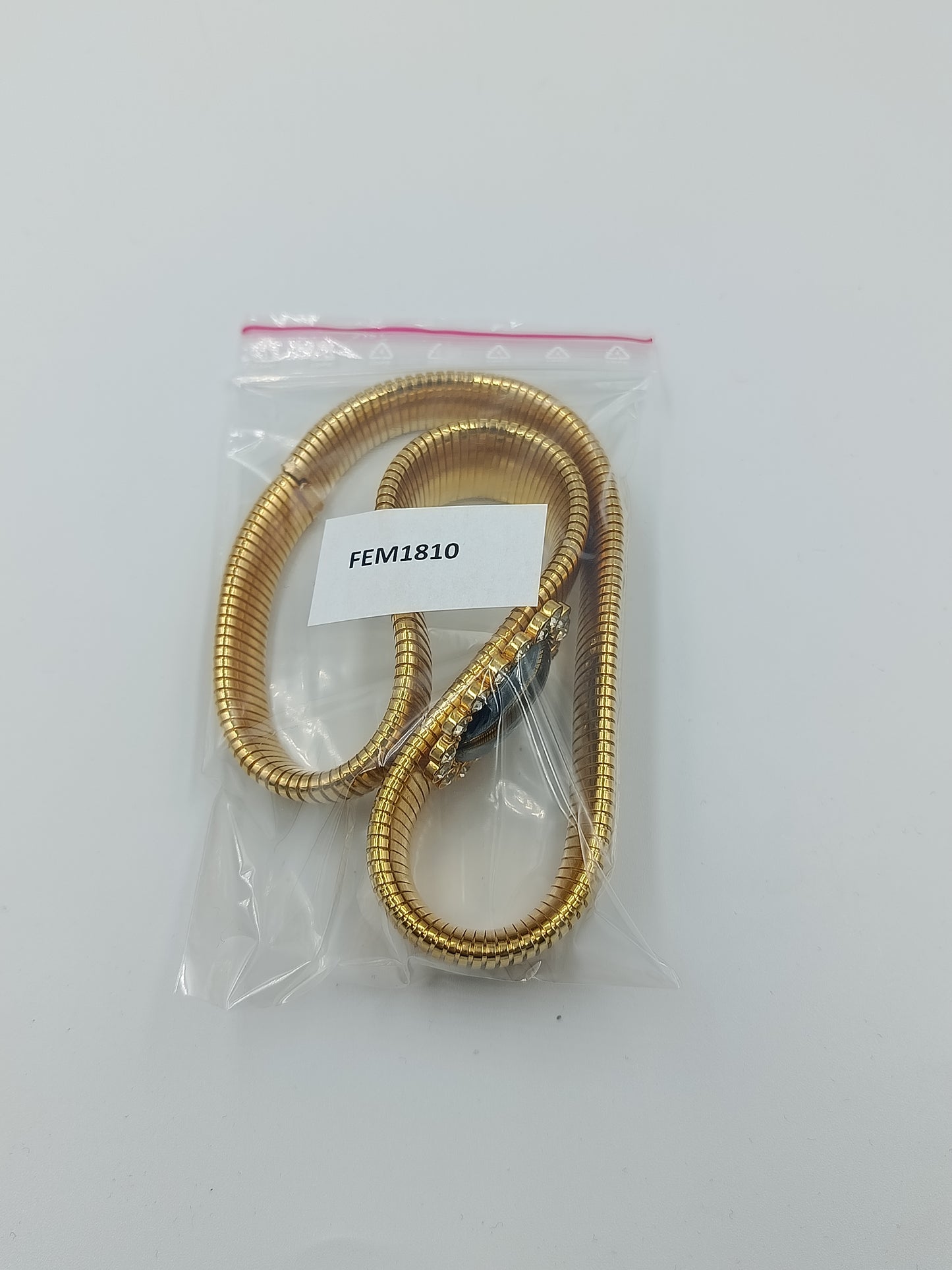 Statement Collier Goldfarben mit Strass und Cabochon Anhänger