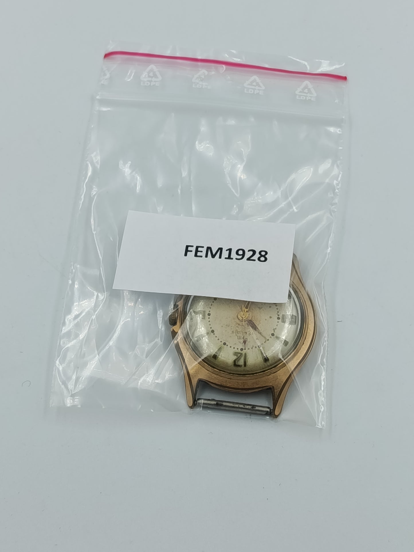 Vintage LFM 17 Rubis Damen Armbanduhr vergoldetes Gehäuse Antimagnetisch