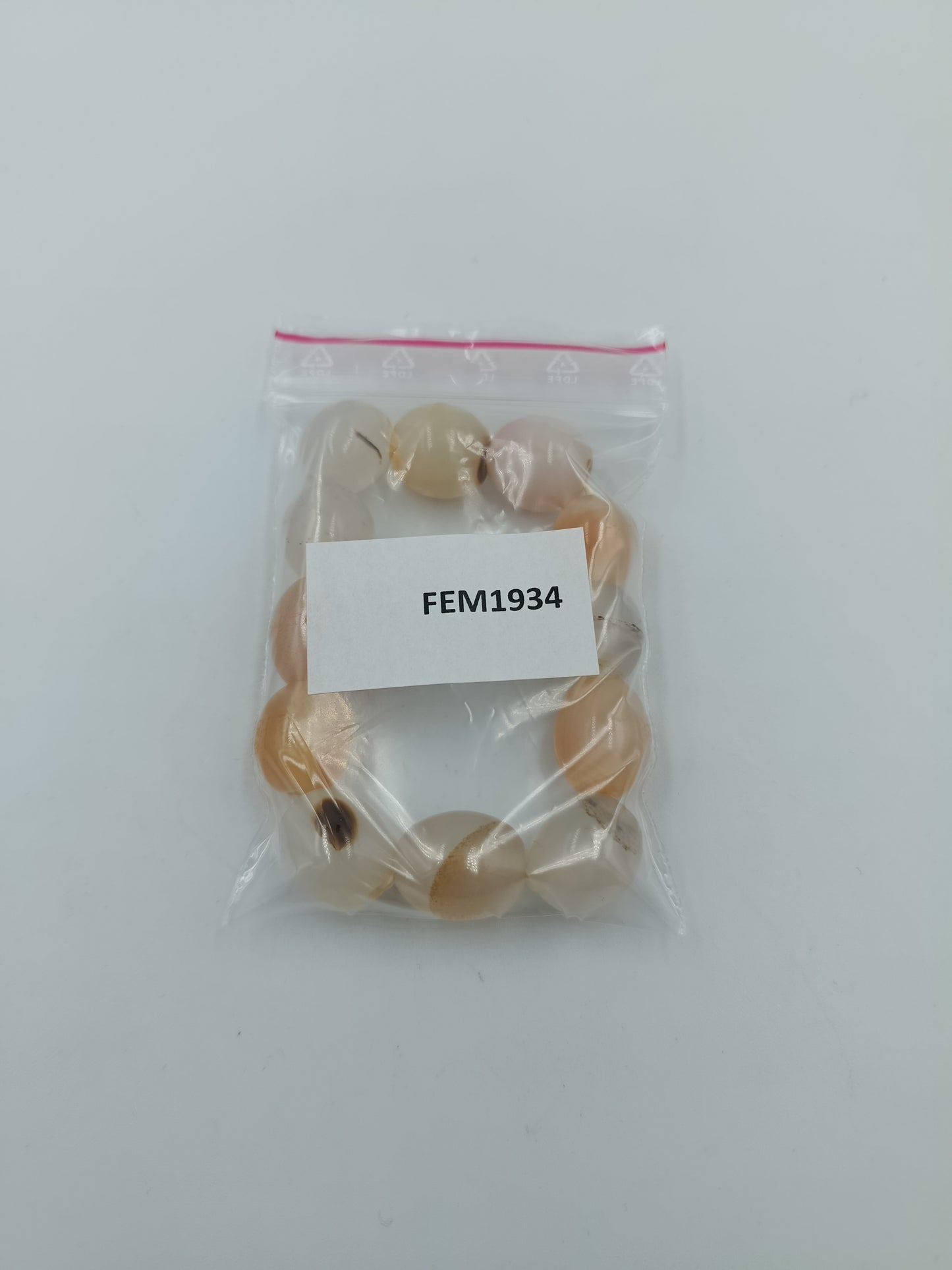 Perlen Armband elastisch: Dekorativ in Creme & Apricot