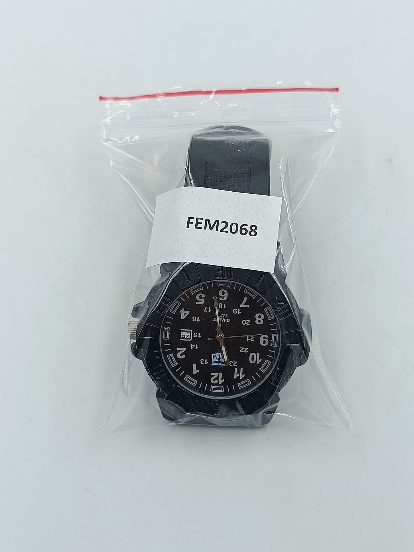 Herren Uhr Sportlich Schwarz 3ATM Datum Quarz Outdoor Armbanduhr