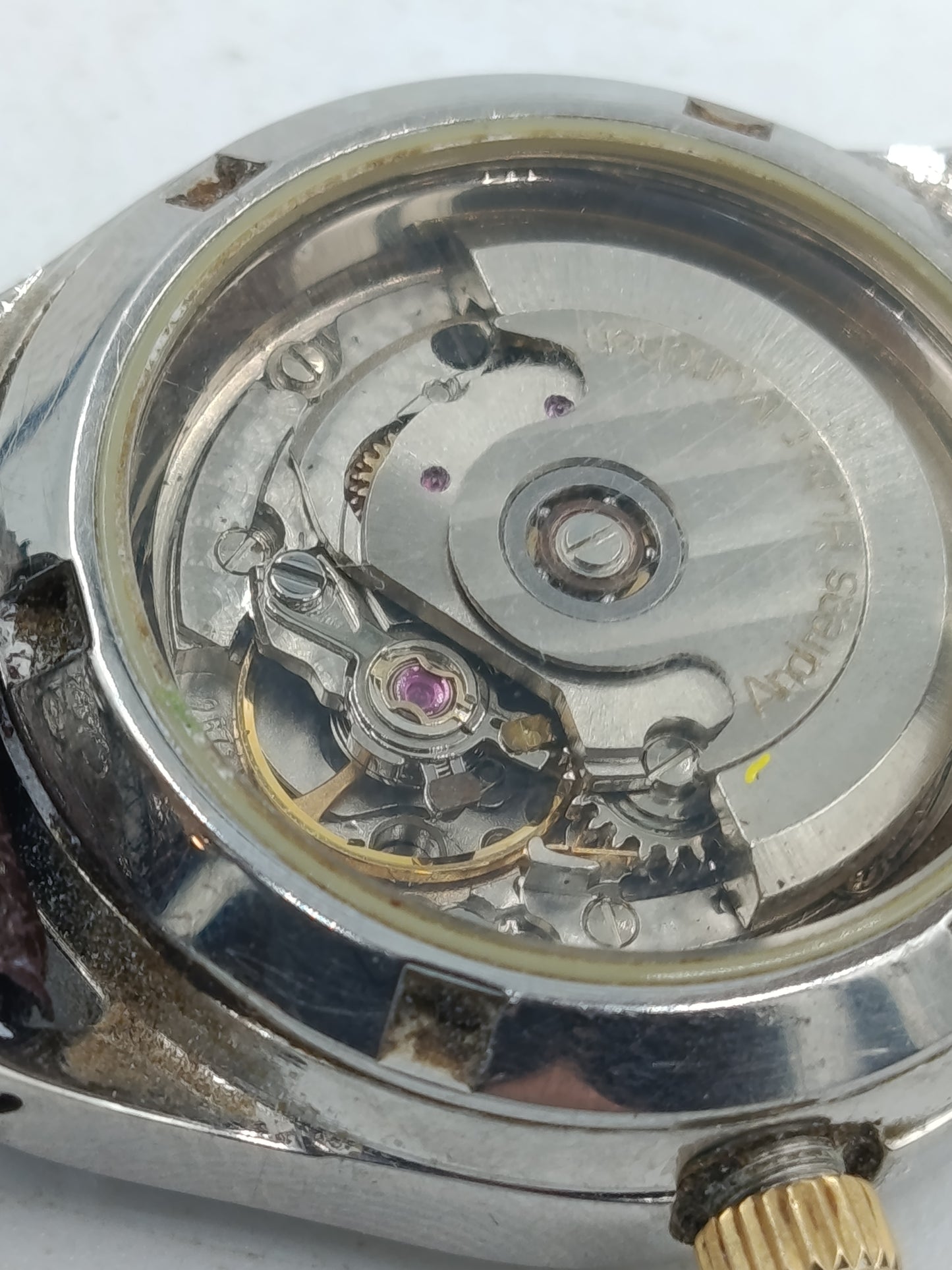 Andreas Huber München Automatic Herren Uhr Vintage Datum Leder Armbanduhr
