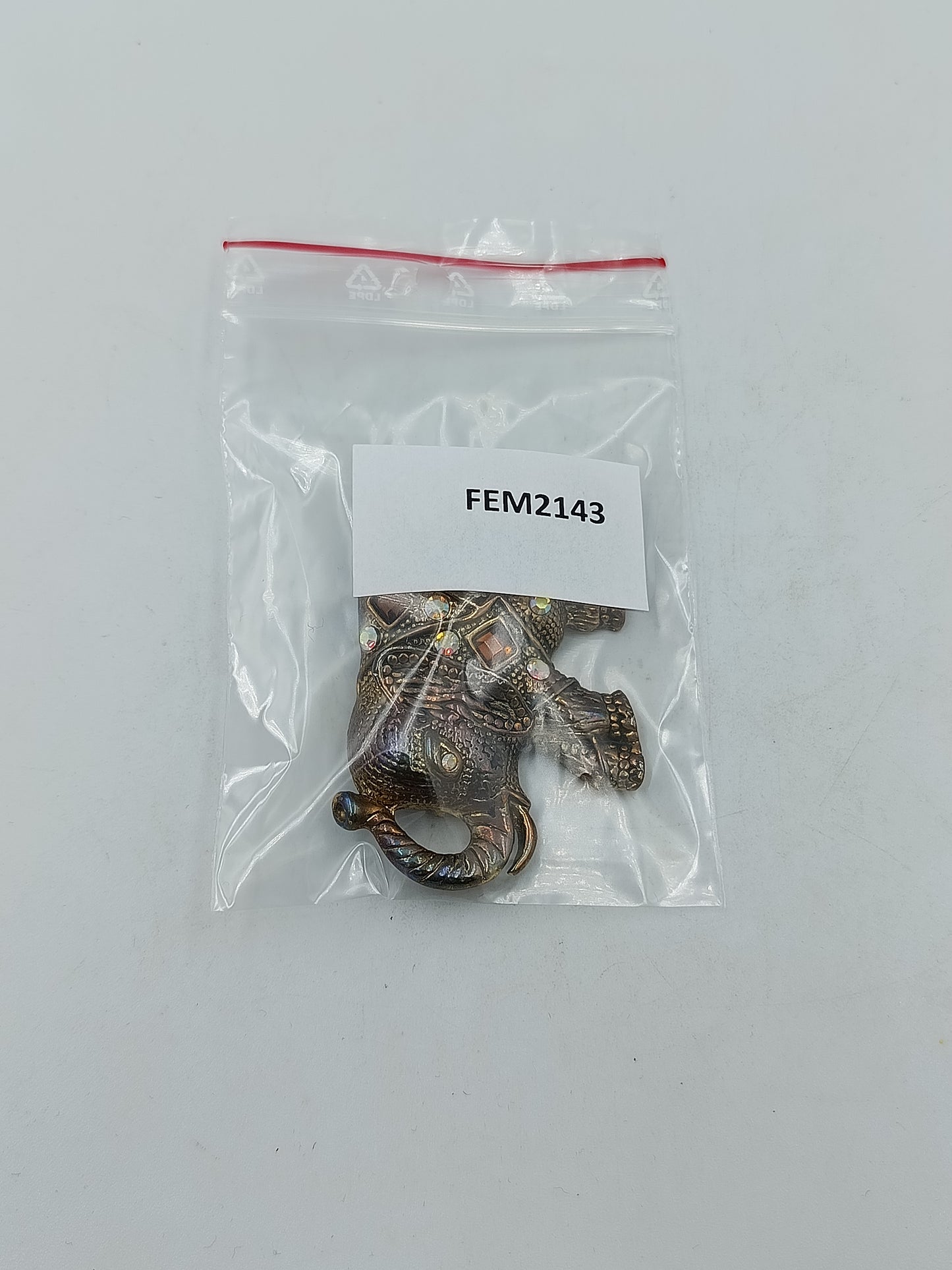 Vintage Elefanten Brosche Goldfarben mit Strass symbol ein klassisches Symbol