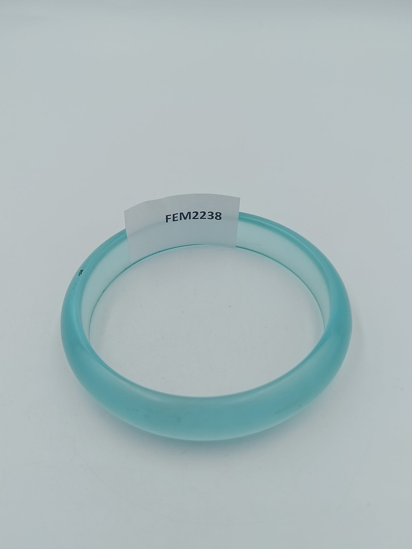Vintage Armreif Türkis Halbtransparenter Kunststoff Bangle