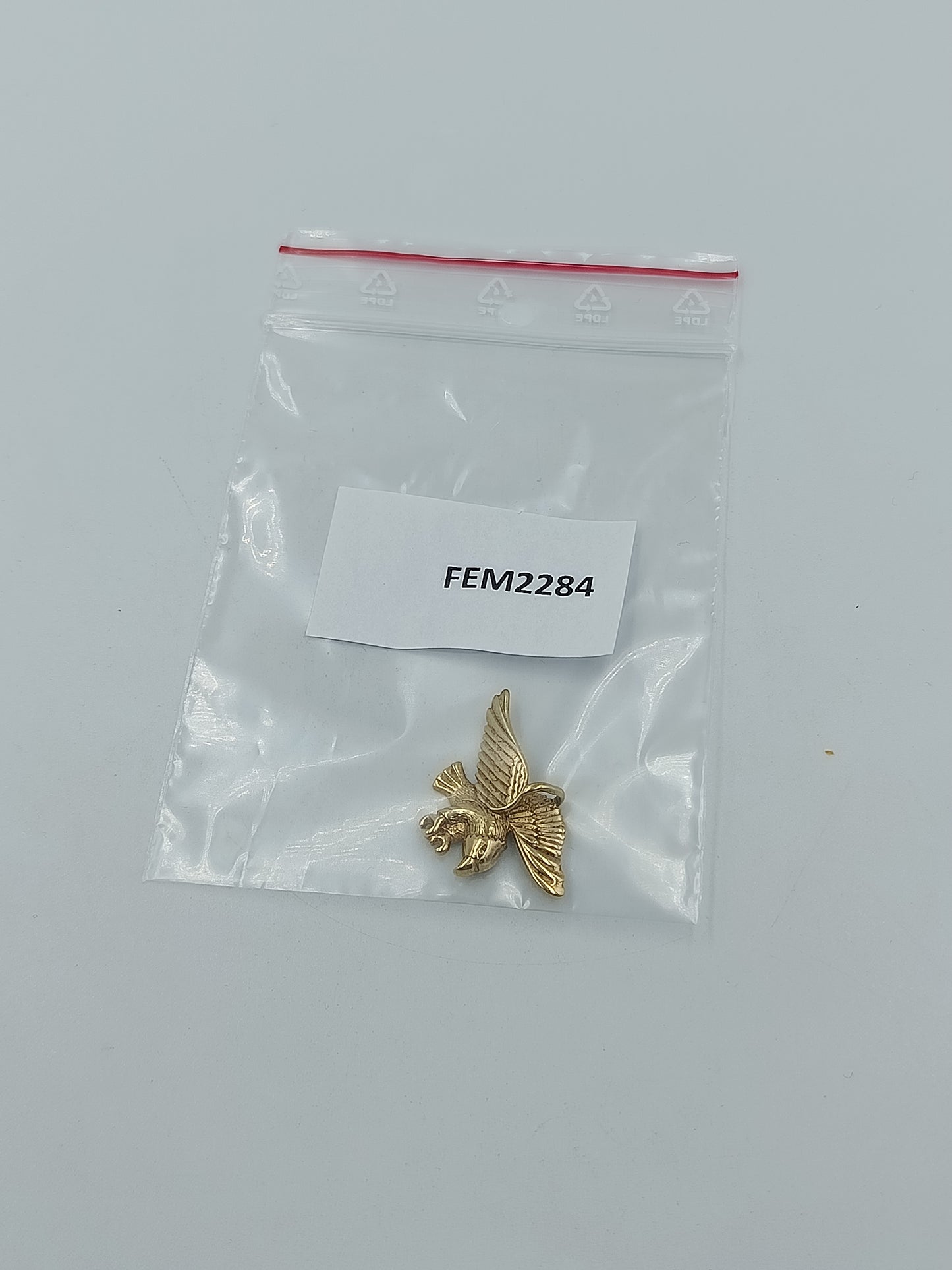 Vintage Anhänger Adler goldfarben kraftvolles Tiermotiv