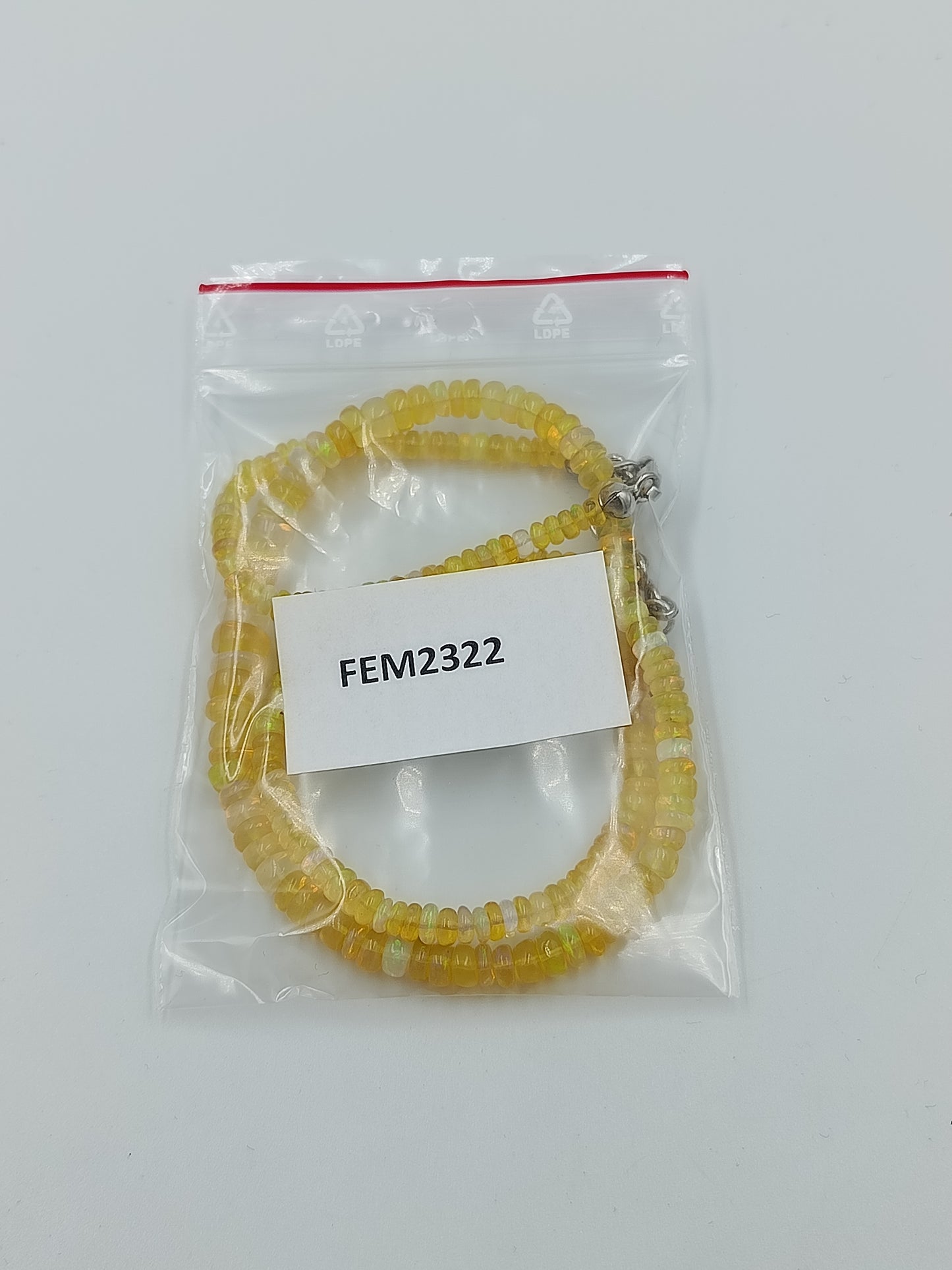 Opal Kette Gelb 925 Silber Verschluss 50cm Edelstein Collier