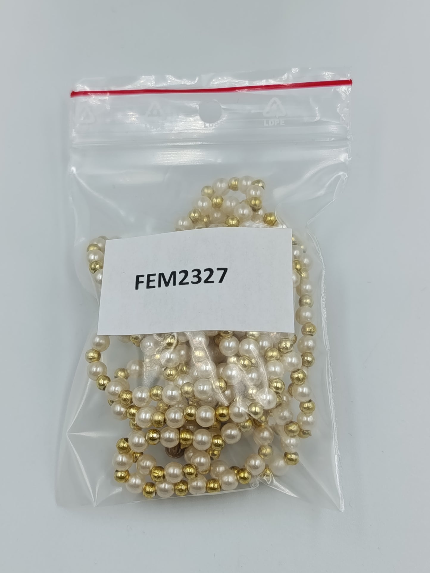 Mehrreihige Perlenkette Weiß Goldfarben Klassisch Elegant