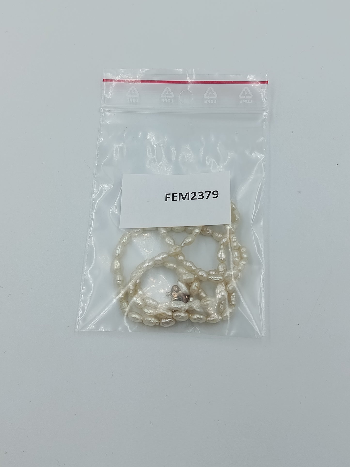 Zarte Süßwasserperlen Kette naturweiß 46 cm elegant