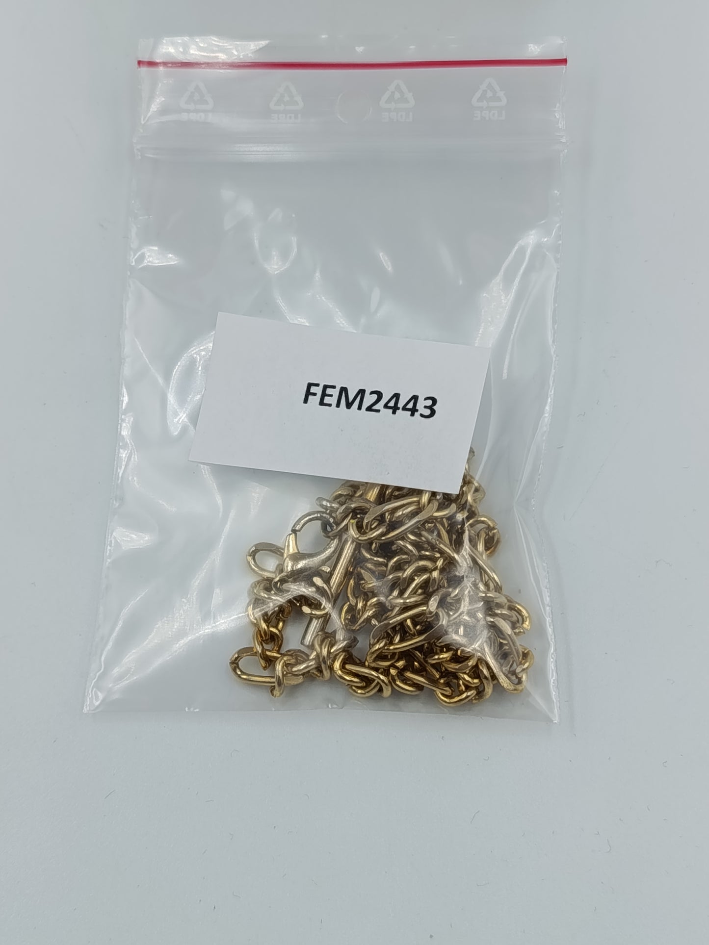 Goldfarbene Gliederkette mit Knebelverschluss klassische Statement Kette