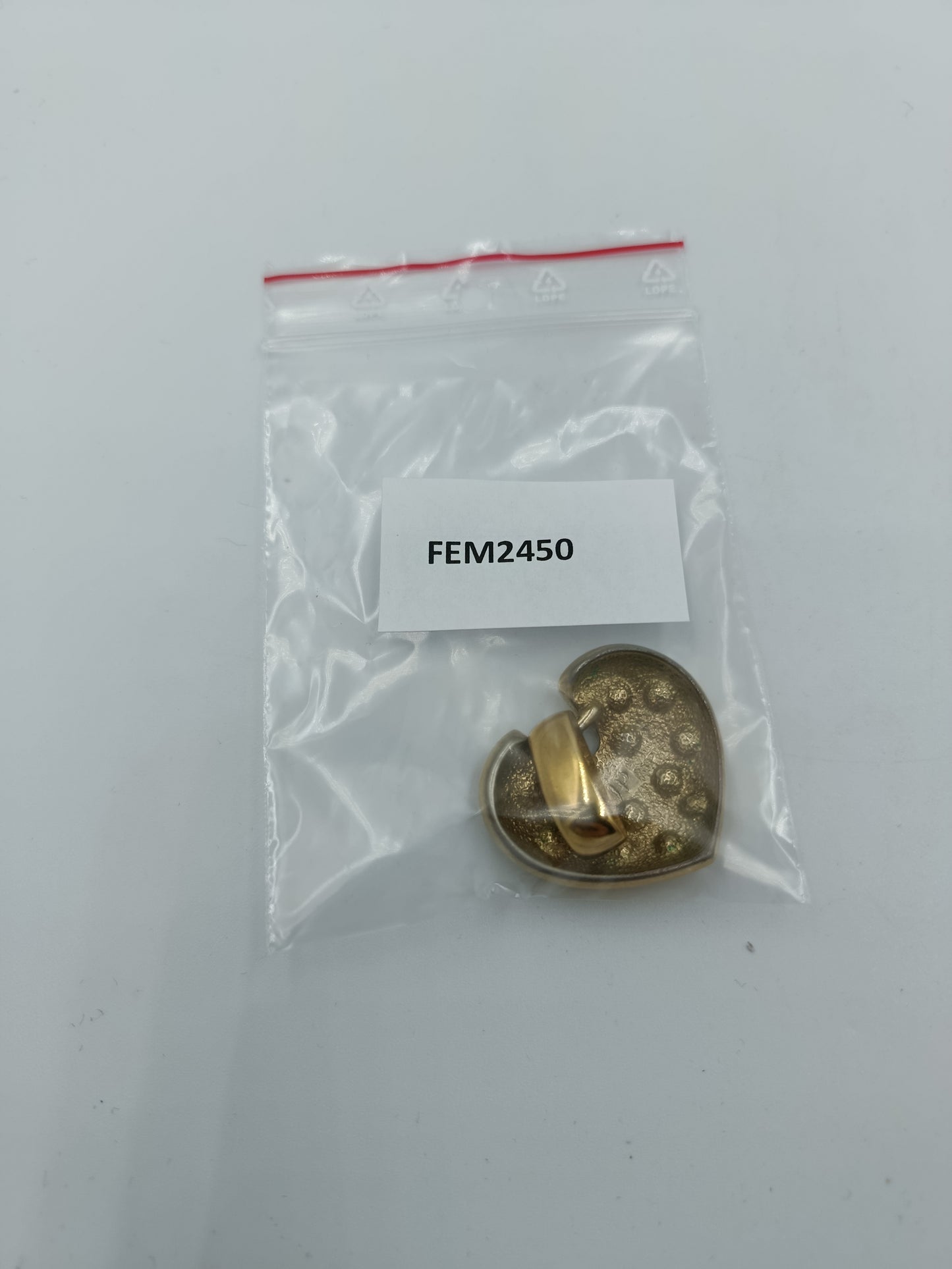 Vintage Herz Anhänger mit Steinen goldfarben 3,5 cm