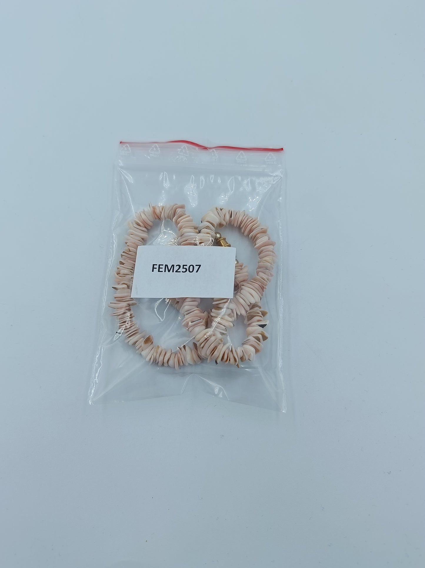 Muschelkette / Korallenkette in zarten Rosé-Tönen – Vintage Stil