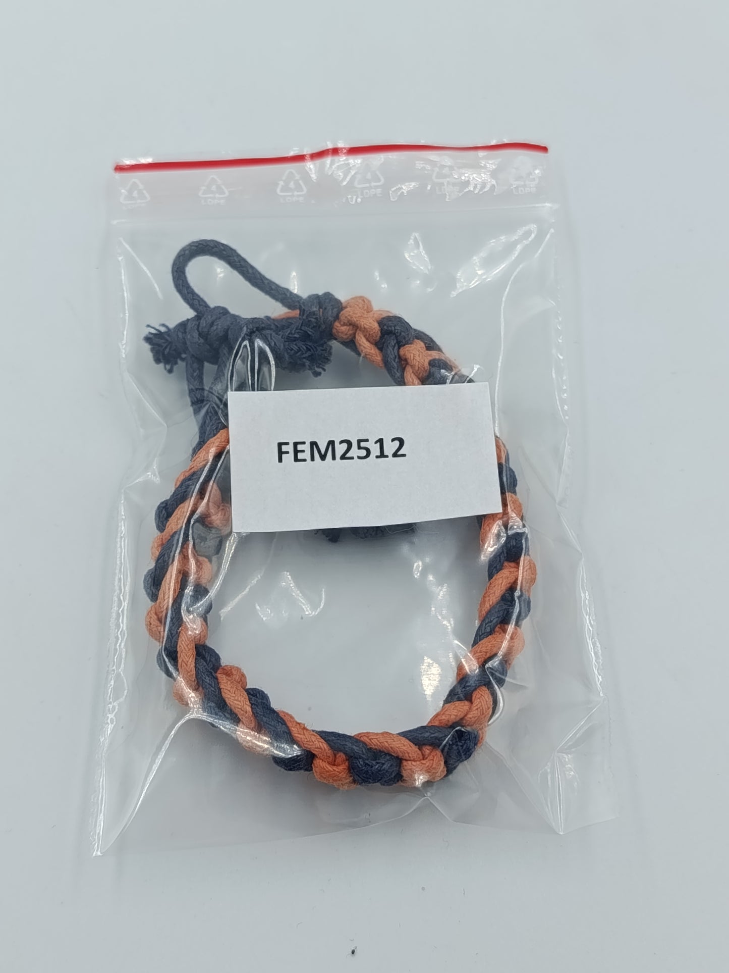 Geflochtenes Armband schwarz orange – verstellbar, lässiger Stil