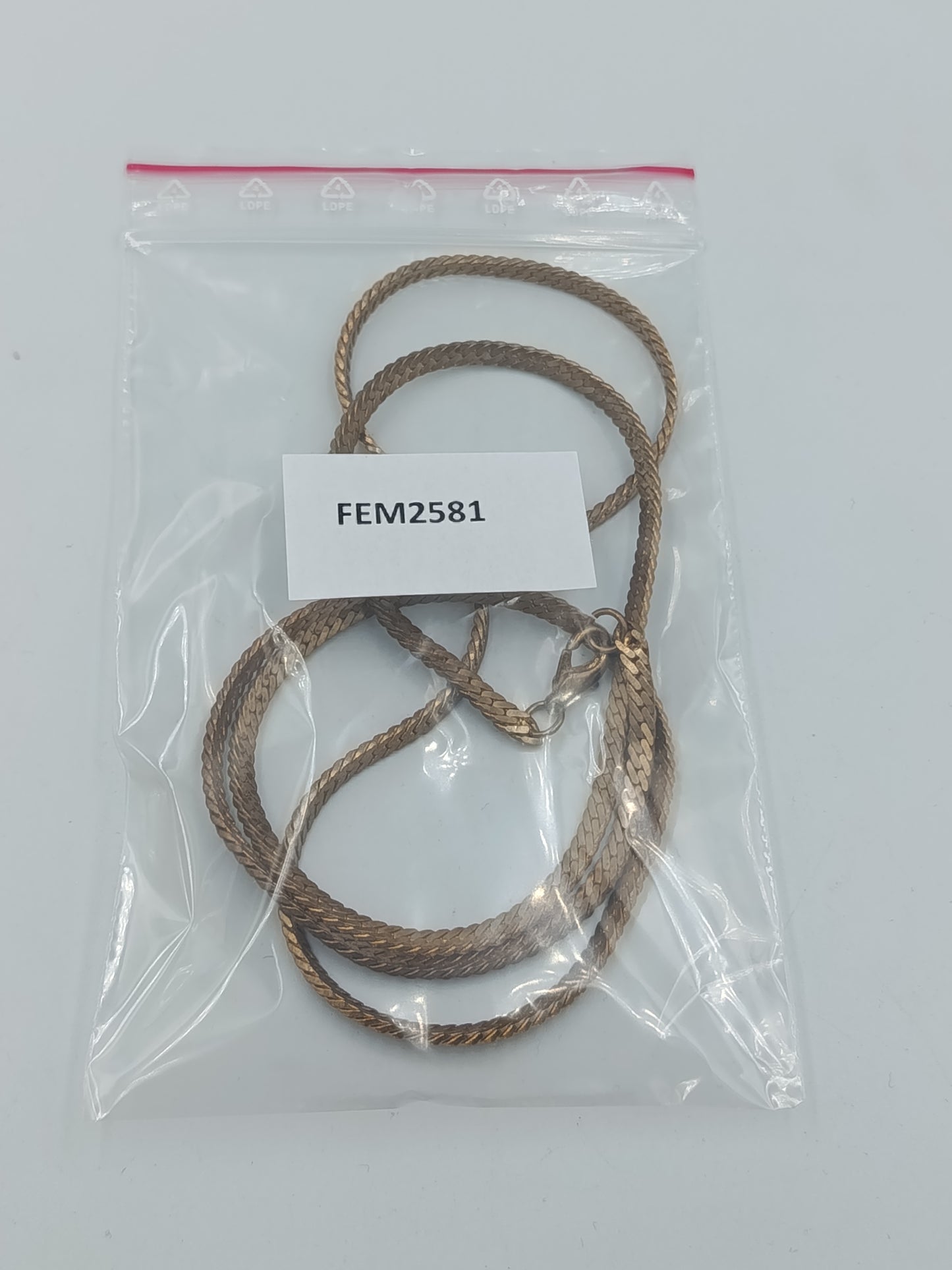 Vintage Schlangenkette doppelt – Goldfarbene Halskette 74 cm