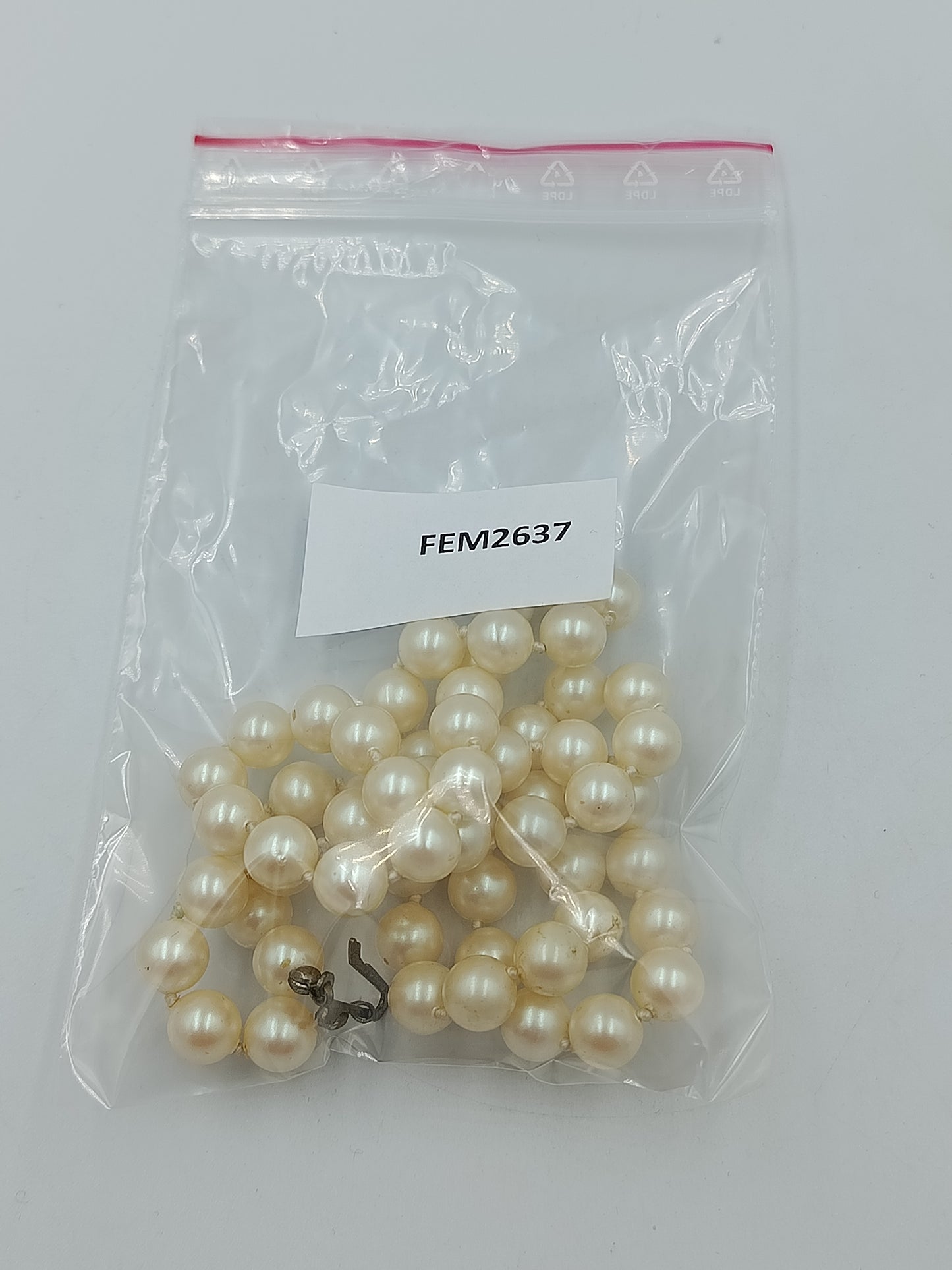 Vintage Perlenkette Cremefarben Klassische Elegante Halskette
