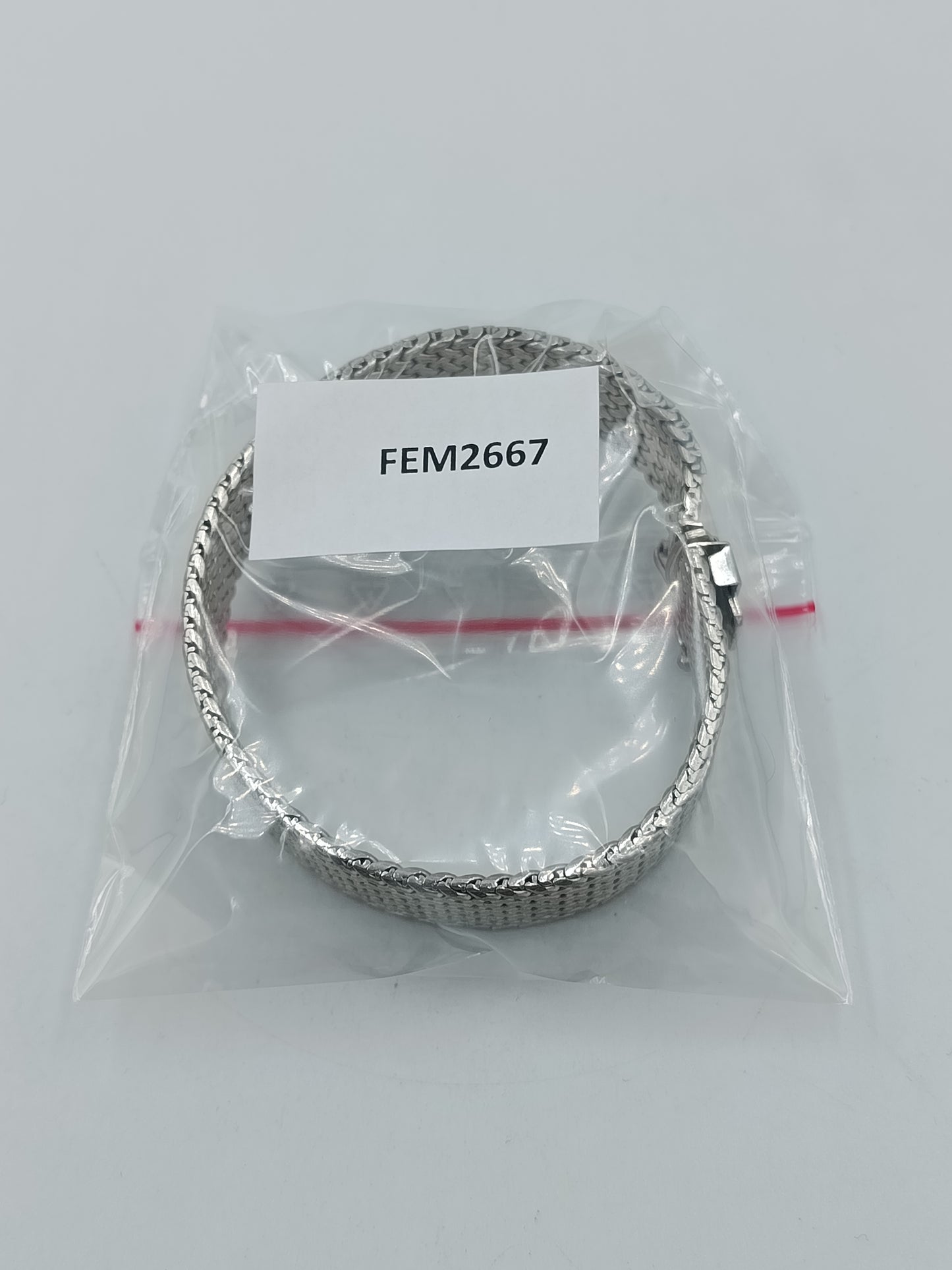 Vintage Mesh Armband Silberfarben Breites Design