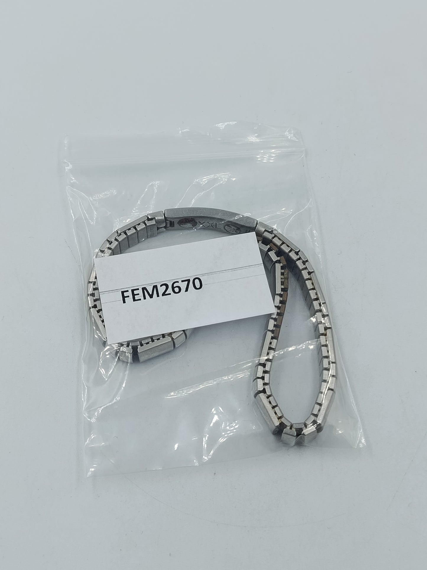 Elastisches Edelstahl Armband XXL Silberfarben Modern
