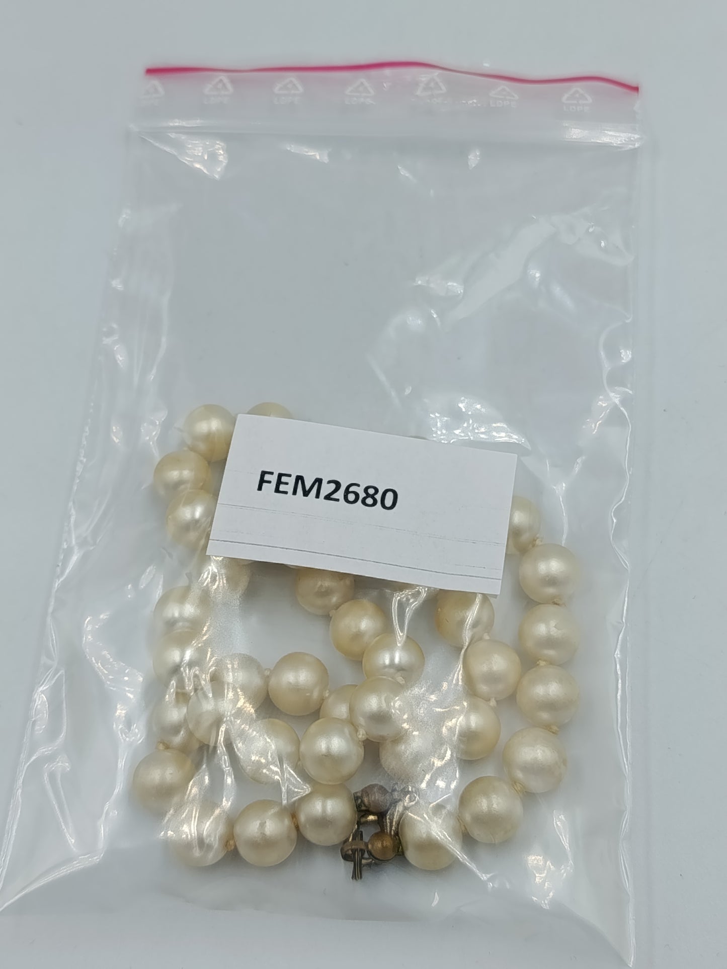 Vintage Perlenkette Cremefarben Klassisch Elegant