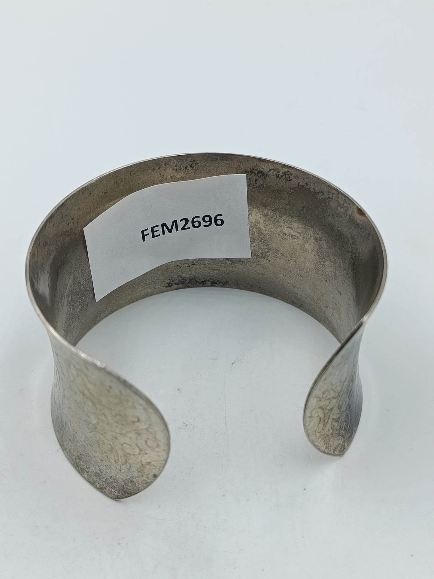 Vintage Armreif Silberfarben Designer Manschettenreif