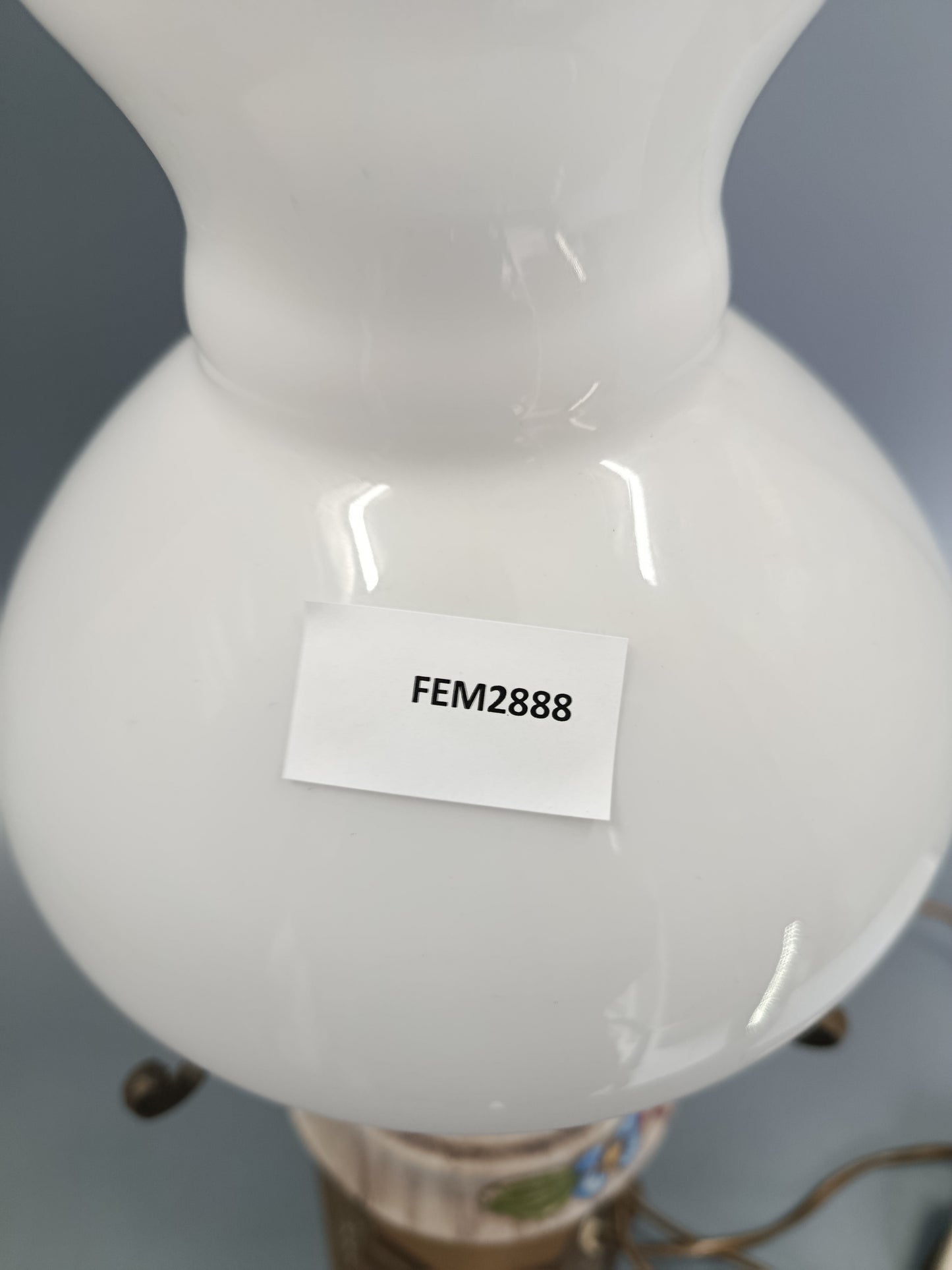 Vintage Tisch Leuchte mit Keramikfuß – Rustikale Nachttischlampe