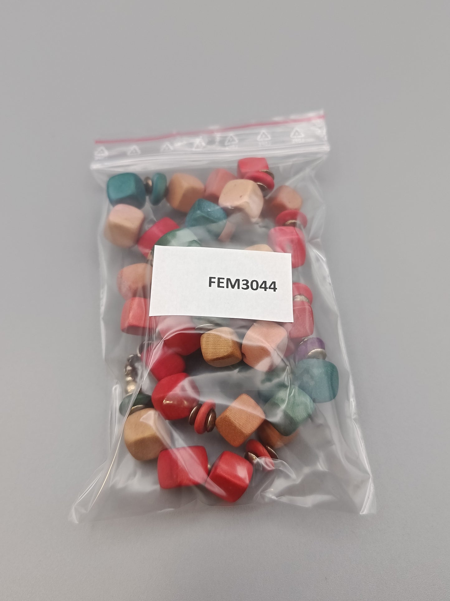 Bunte Holz Würfelkette Farbfrohe Damen Hals Kette