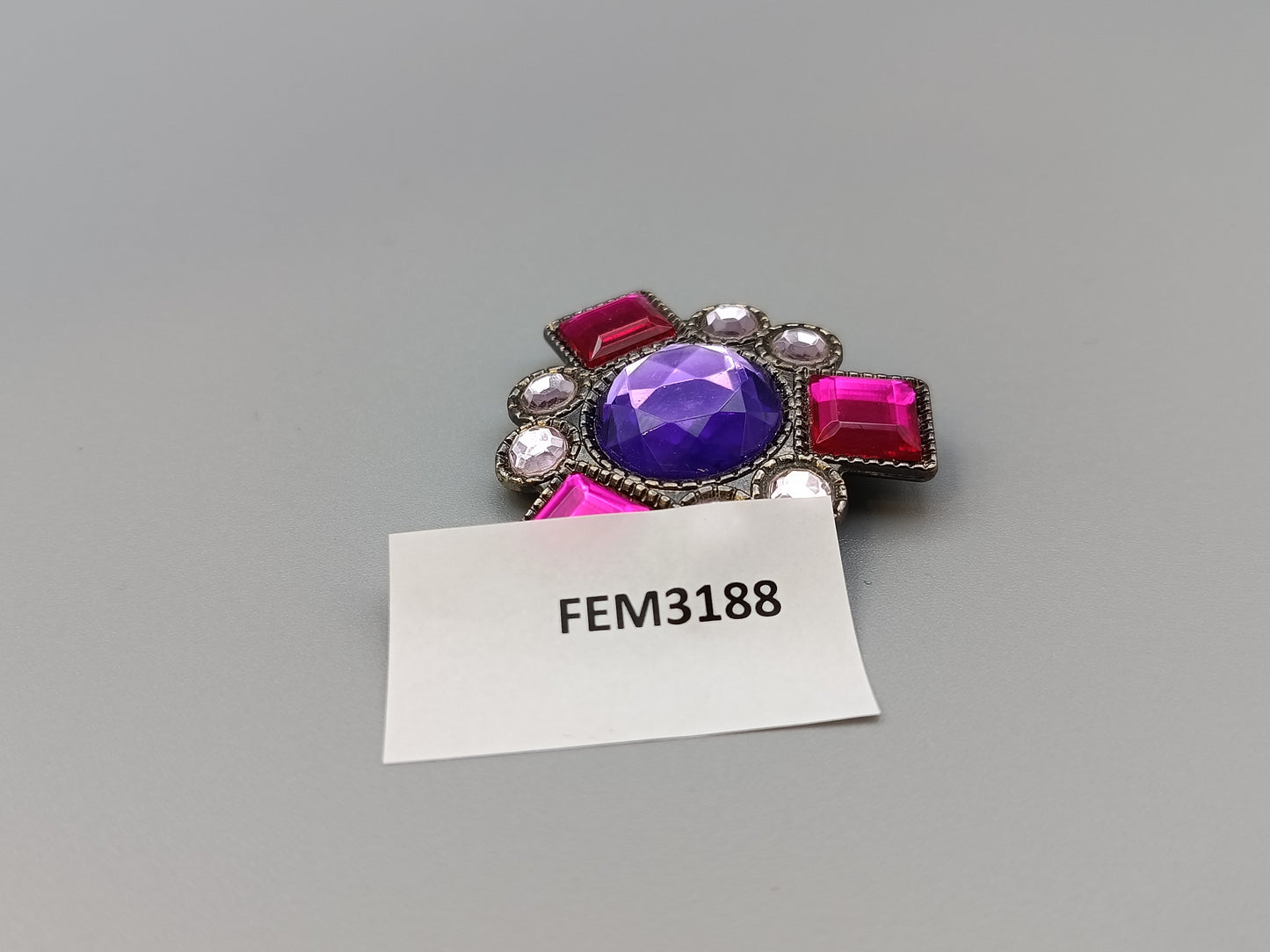Moderne Damen Brosche Farbenfroher Strass Schmuck