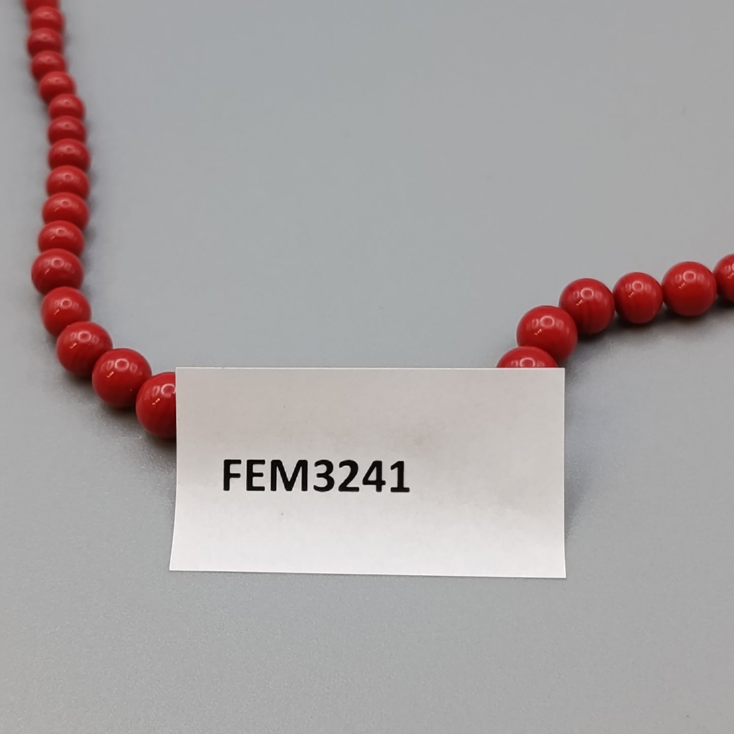 Elegante Kette in Korallen Optik rote Perlenkette