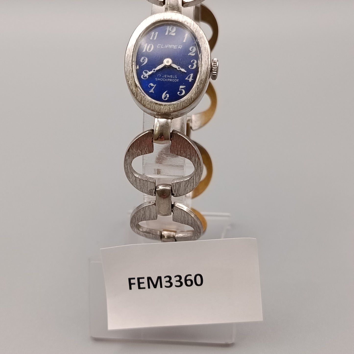 Elegante Clipper Damen Uhr – Vintage Design mit blauem Zifferblatt