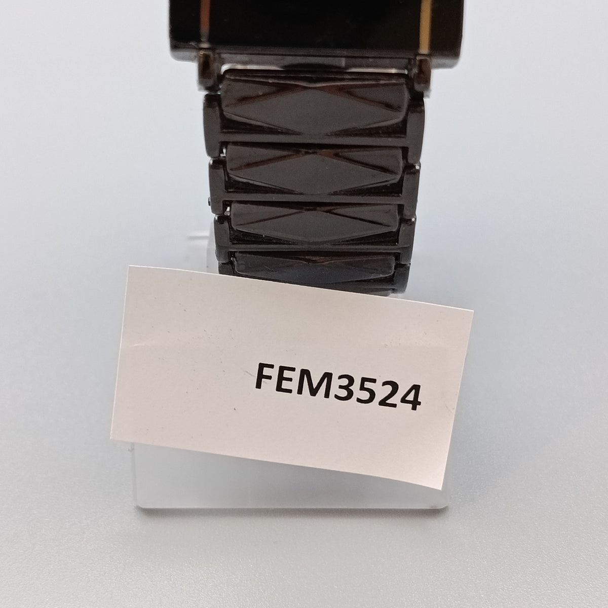 Elegante NK Collection Damen Uhr – Schwarz mit steinen