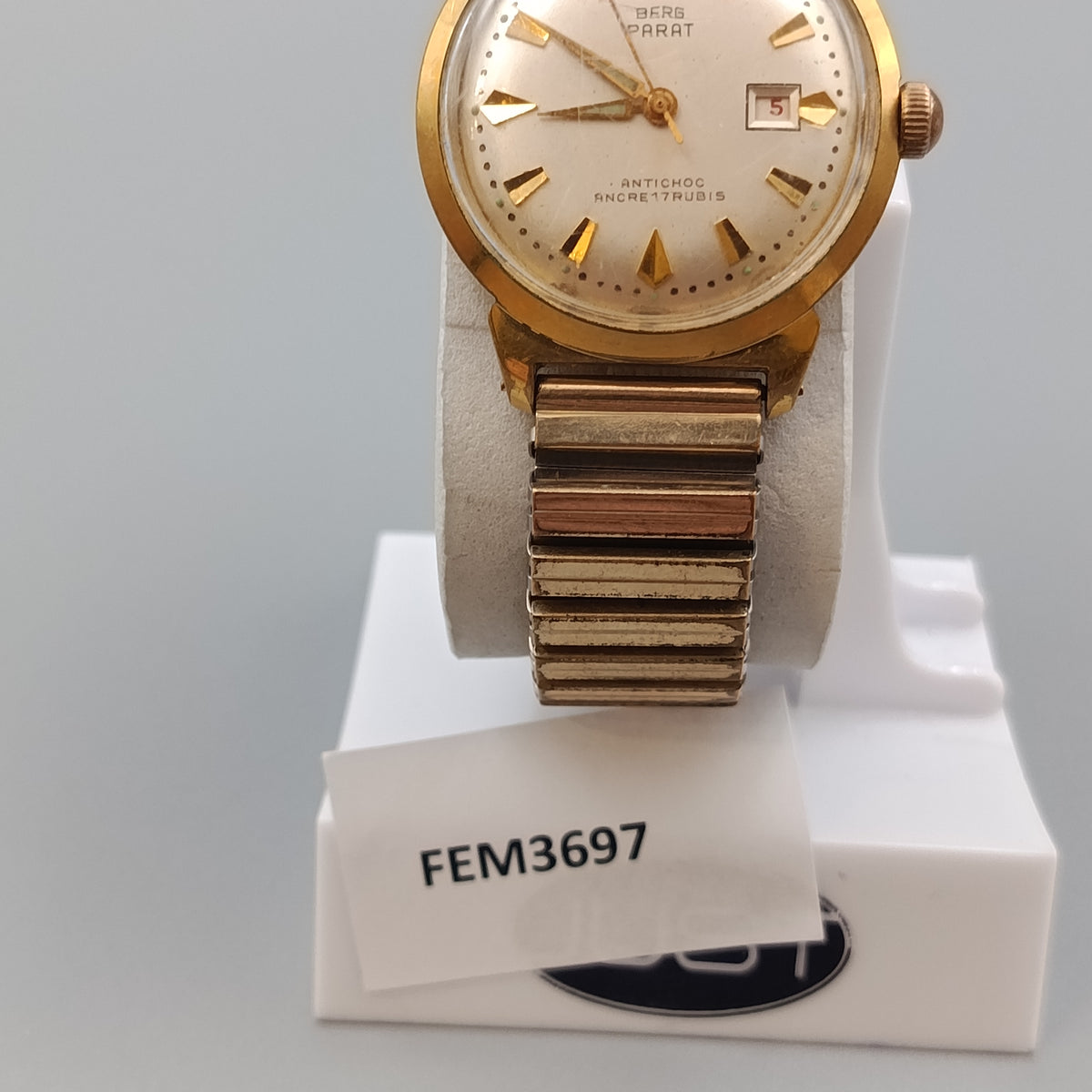 Vintage Berg Parat Herren Uhr – Vergoldet mit Elastikarmband